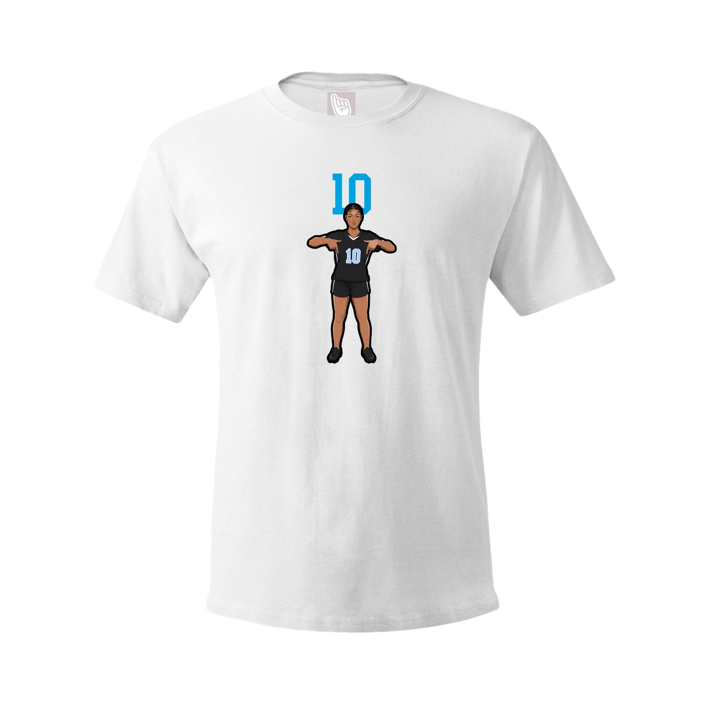 Youth Tee — Number Top in White