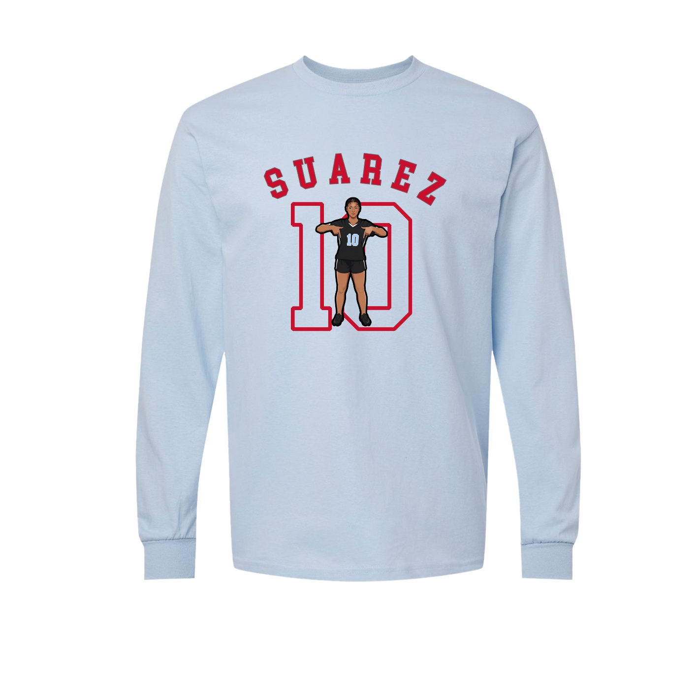 Long Sleeve Tee — Shirsey Arch in Light Blue