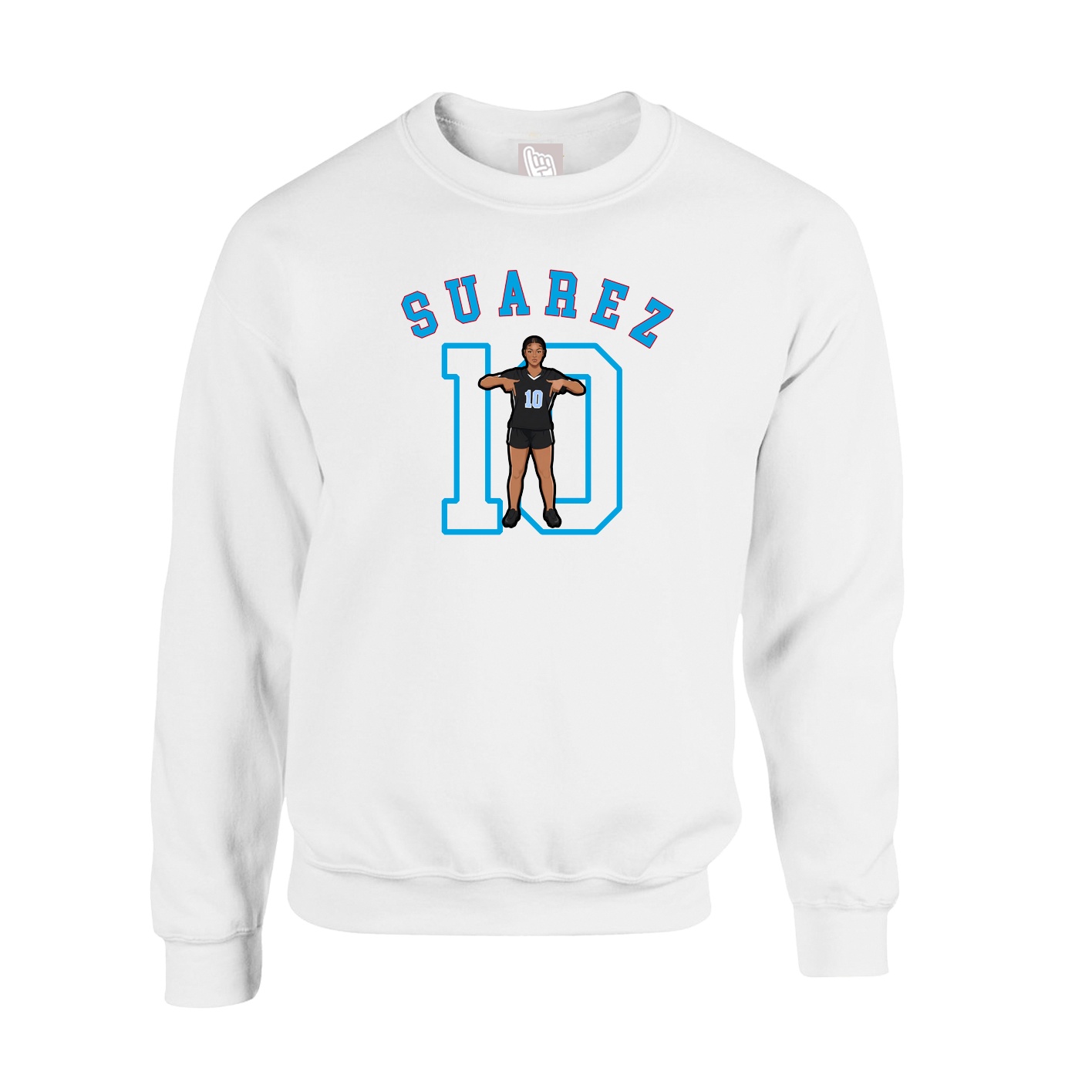 Fleece Crew — Shirsey Arch in White