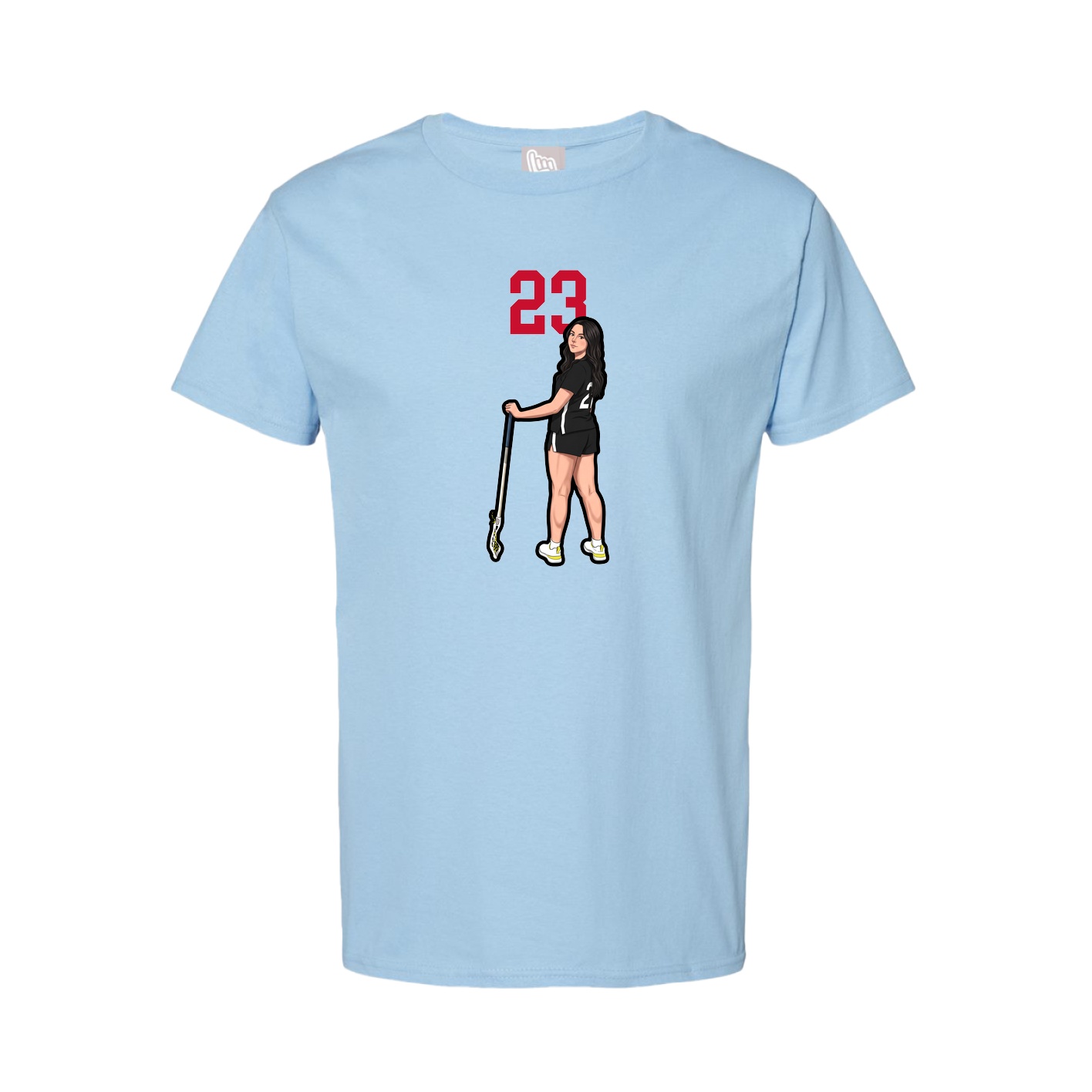 Youth Tee — Number Top in Light Blue