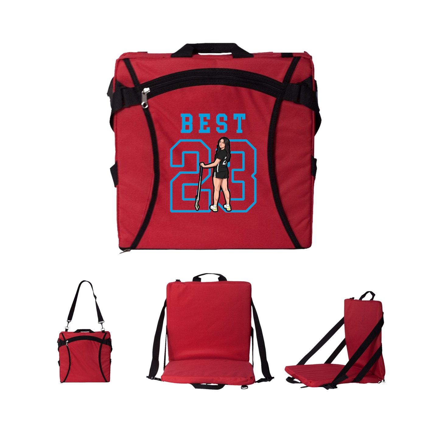 Folding Stadium Seat — Shirsey in Red
