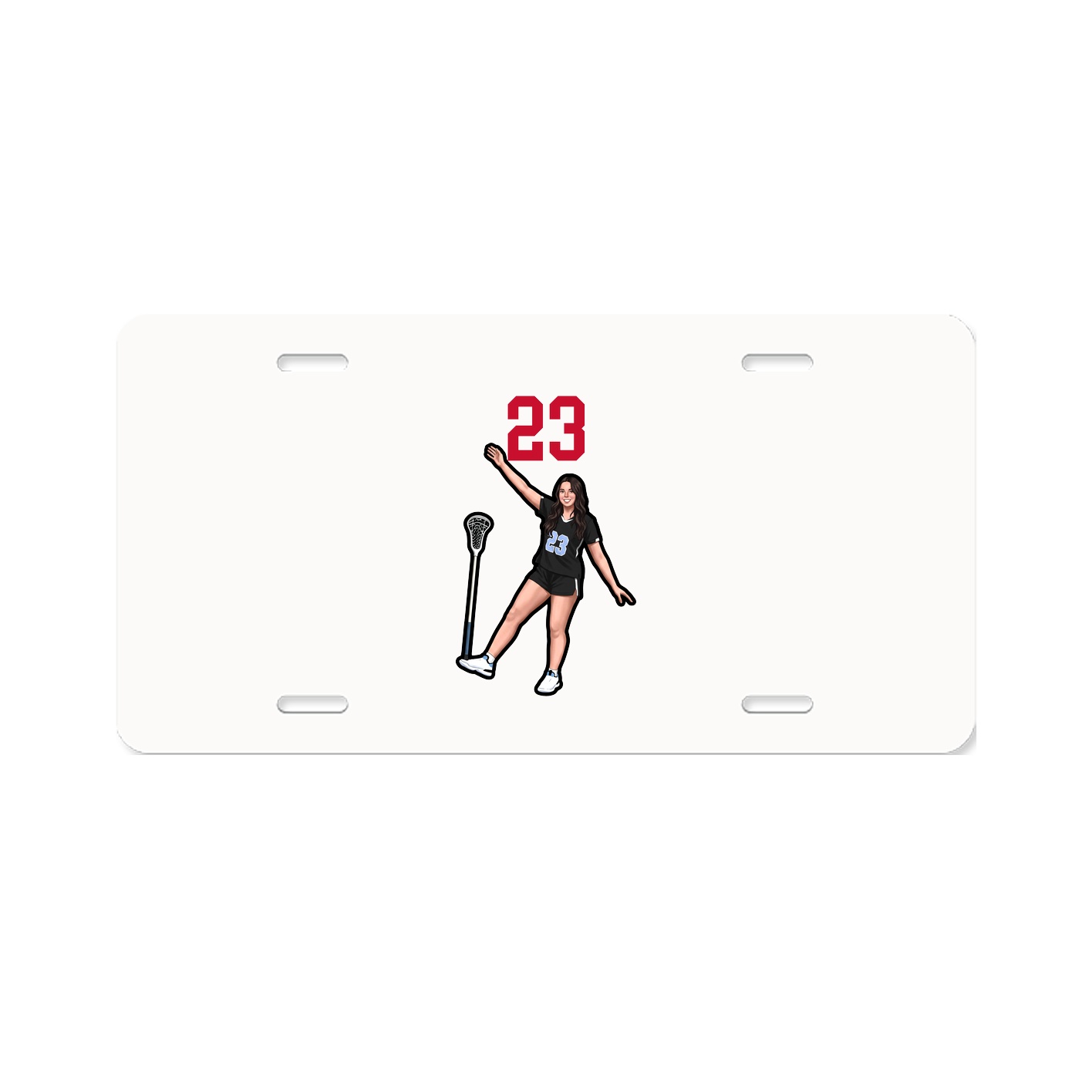 License Plate — Number Top in Classic