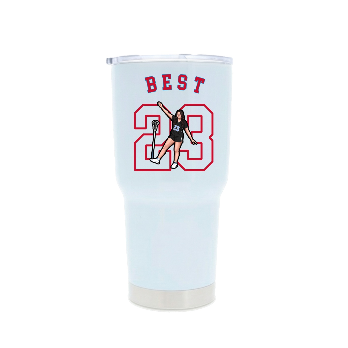 30oz Stainless Steel Tumbler — Shirsey Arch in White