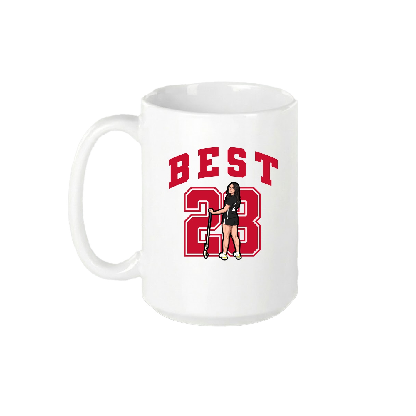 15oz Coffee Mug — Number in White