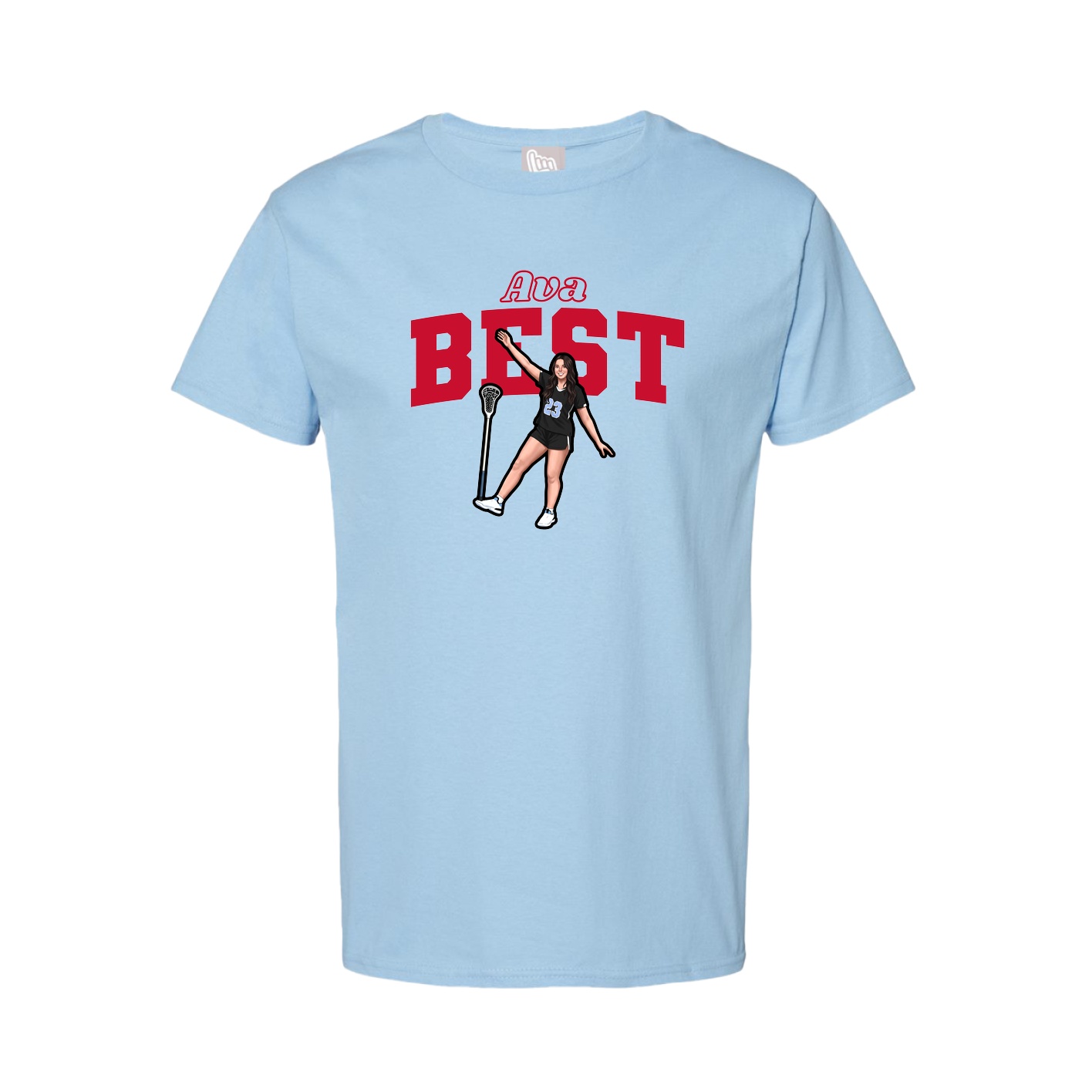 Tee — Name Arch in Light Blue