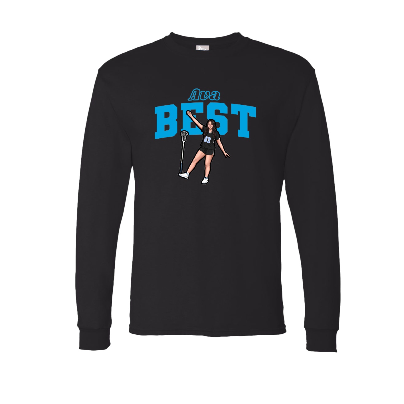 Long Sleeve Tee — Name Arch in Black