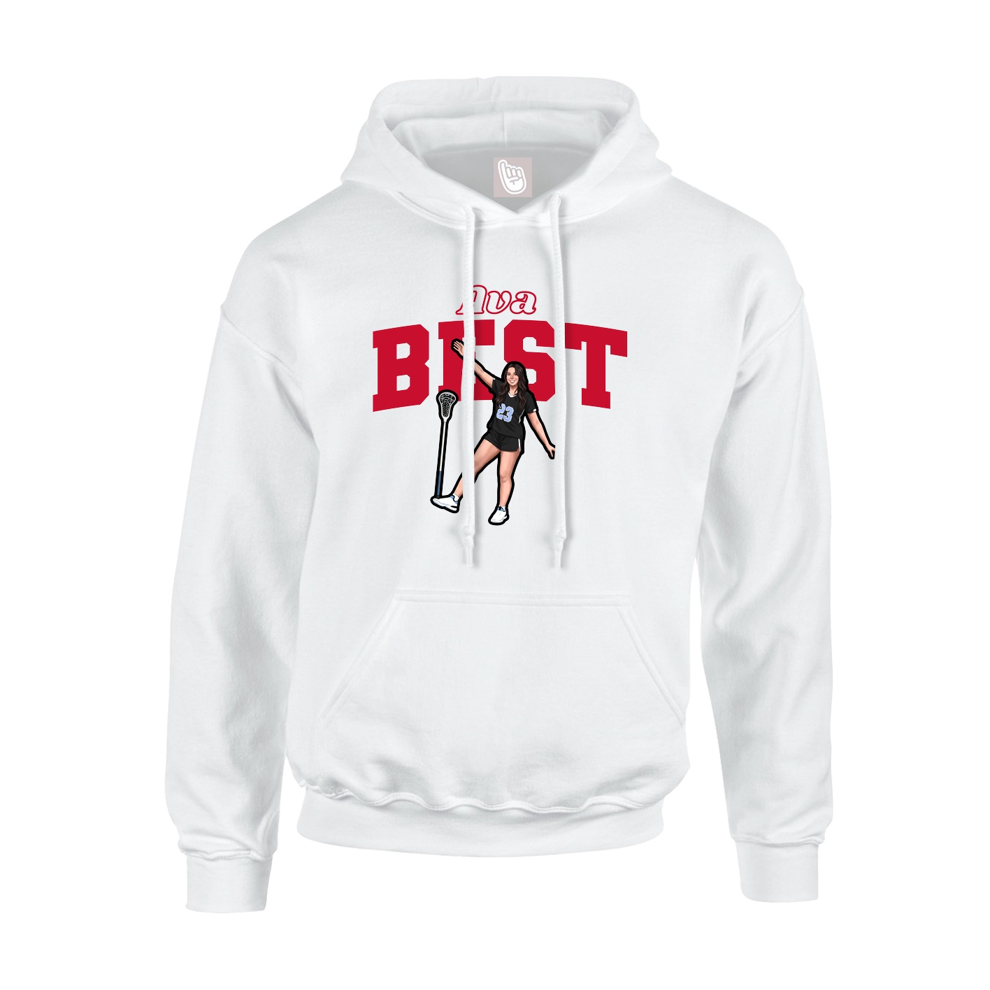Hoodie — Name Arch in White