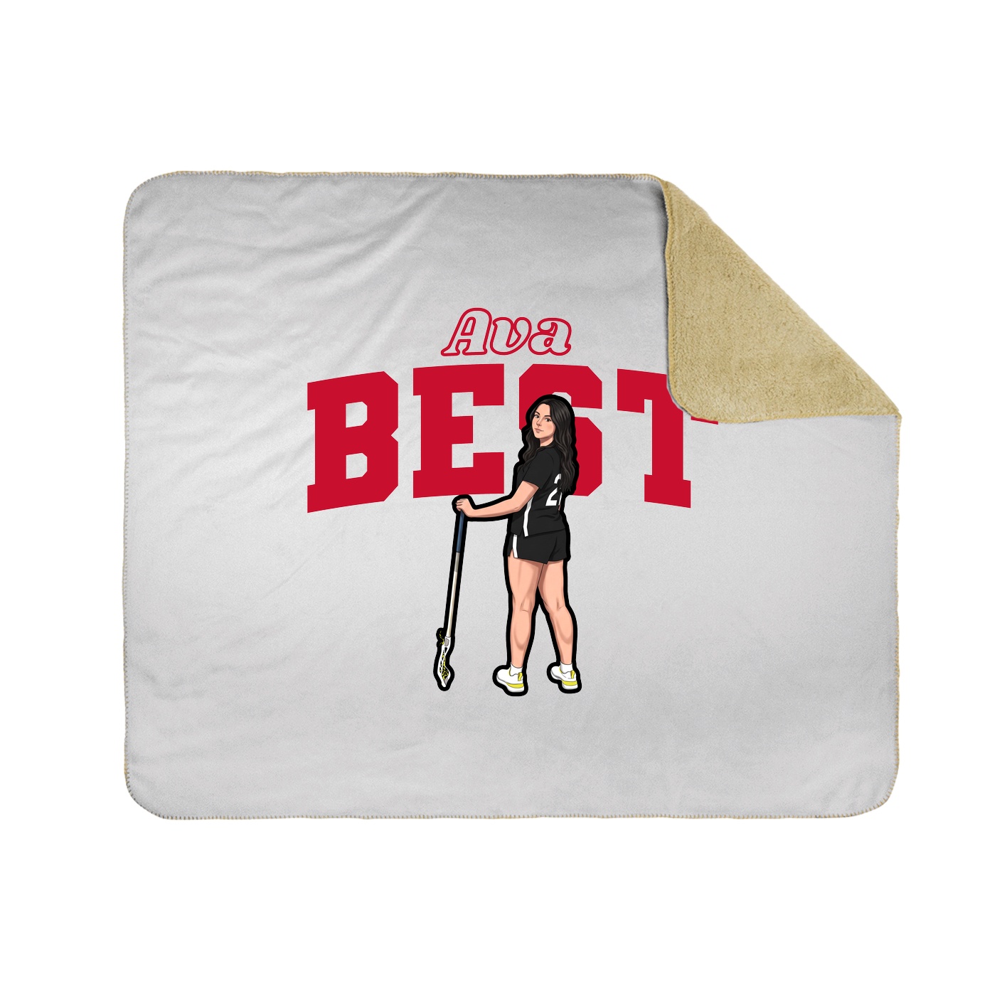 Throw Blanket — Name Arch in White