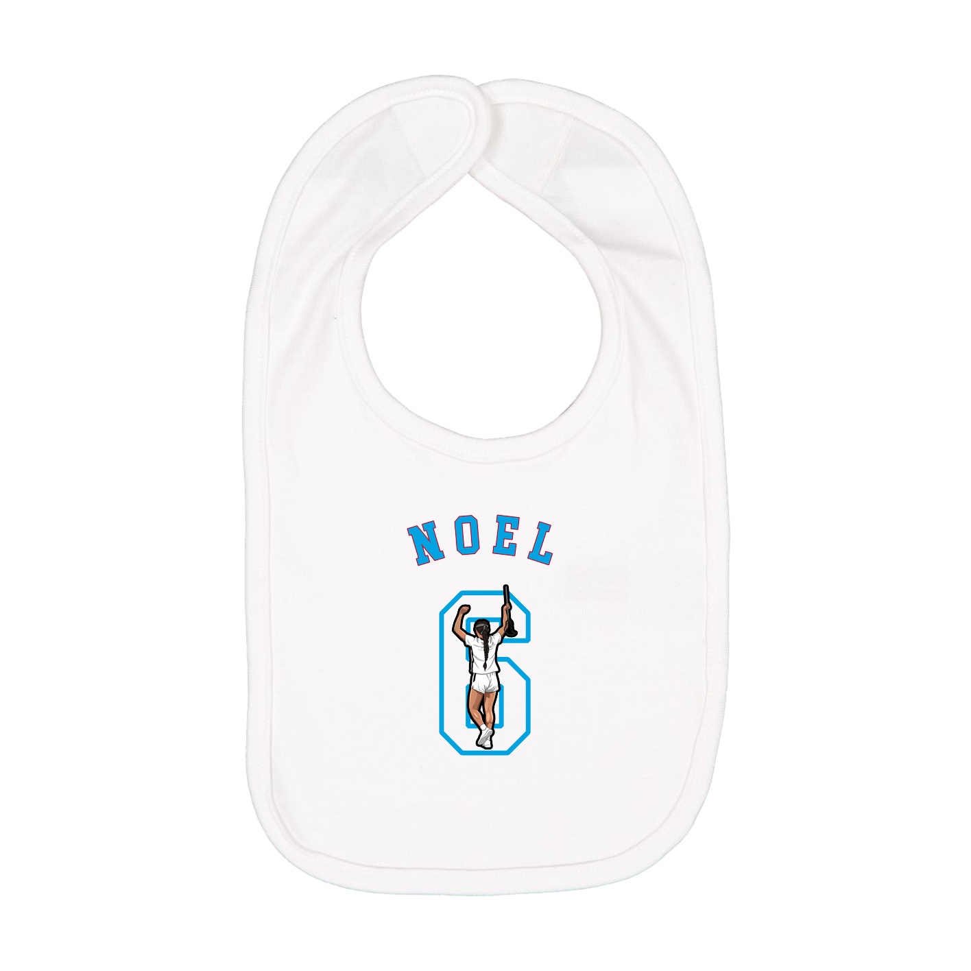 Infant Bib — Shirsey Arch in White