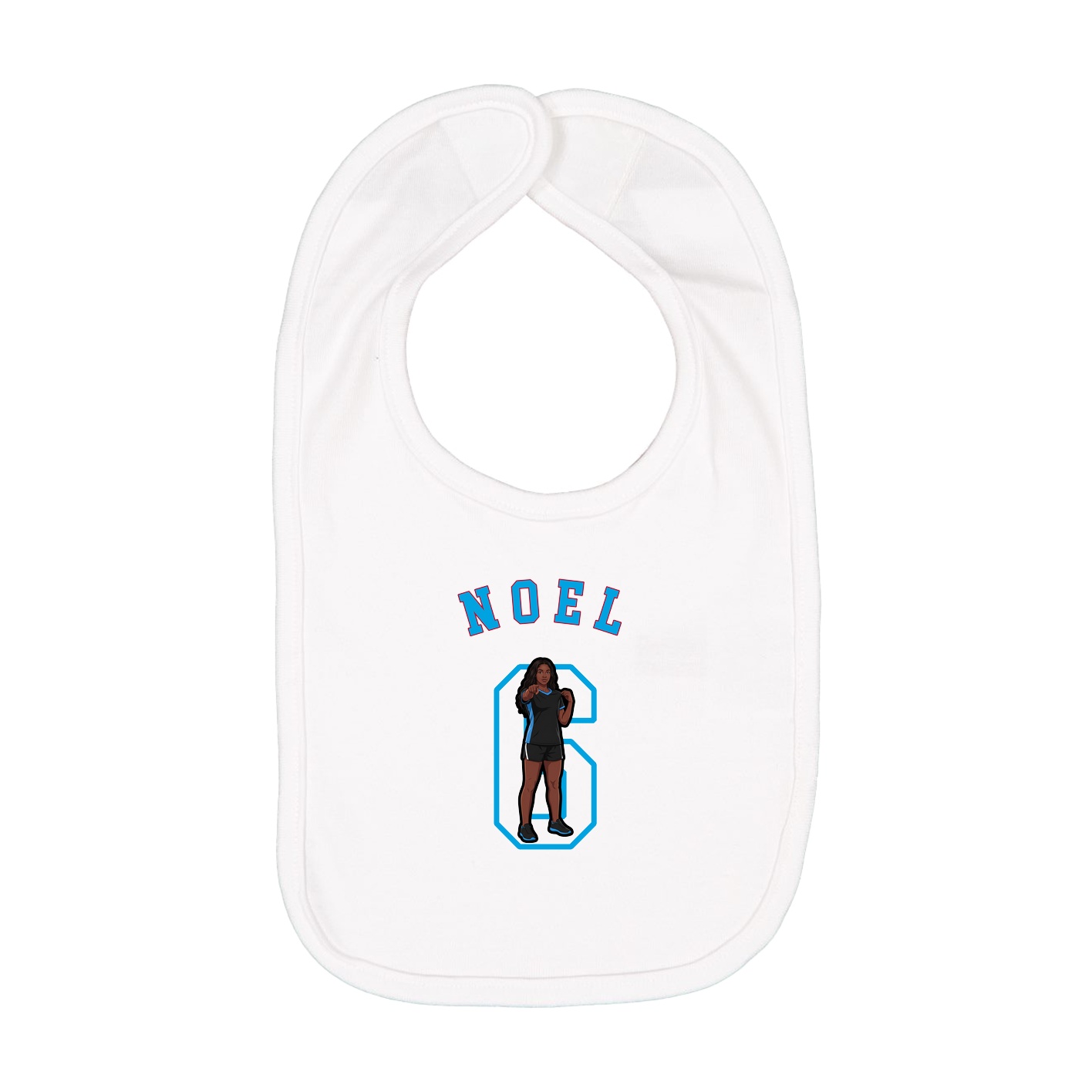 Infant Bib — Shirsey Arch in White