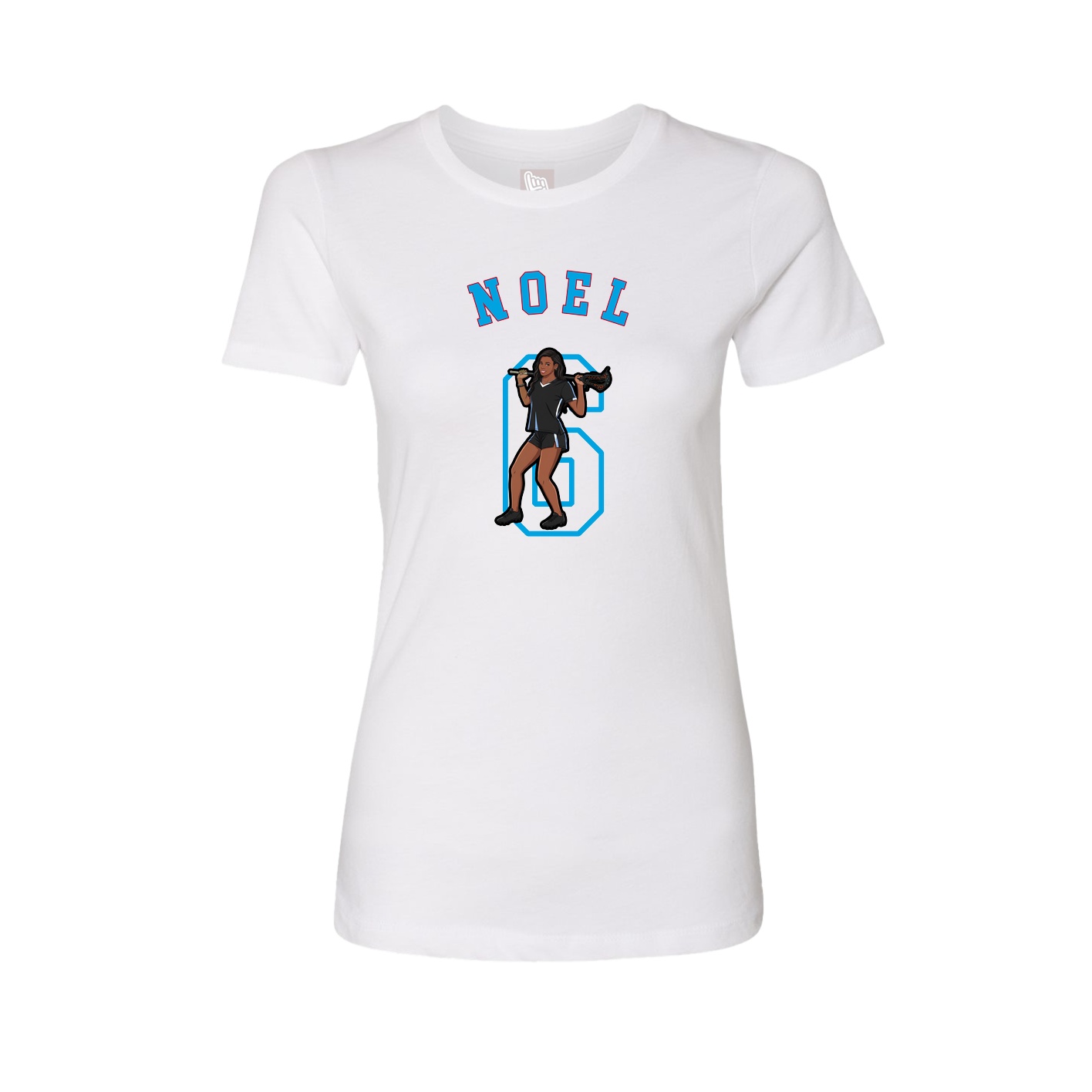 Fitted Women's Tee — Shirsey Arch in White