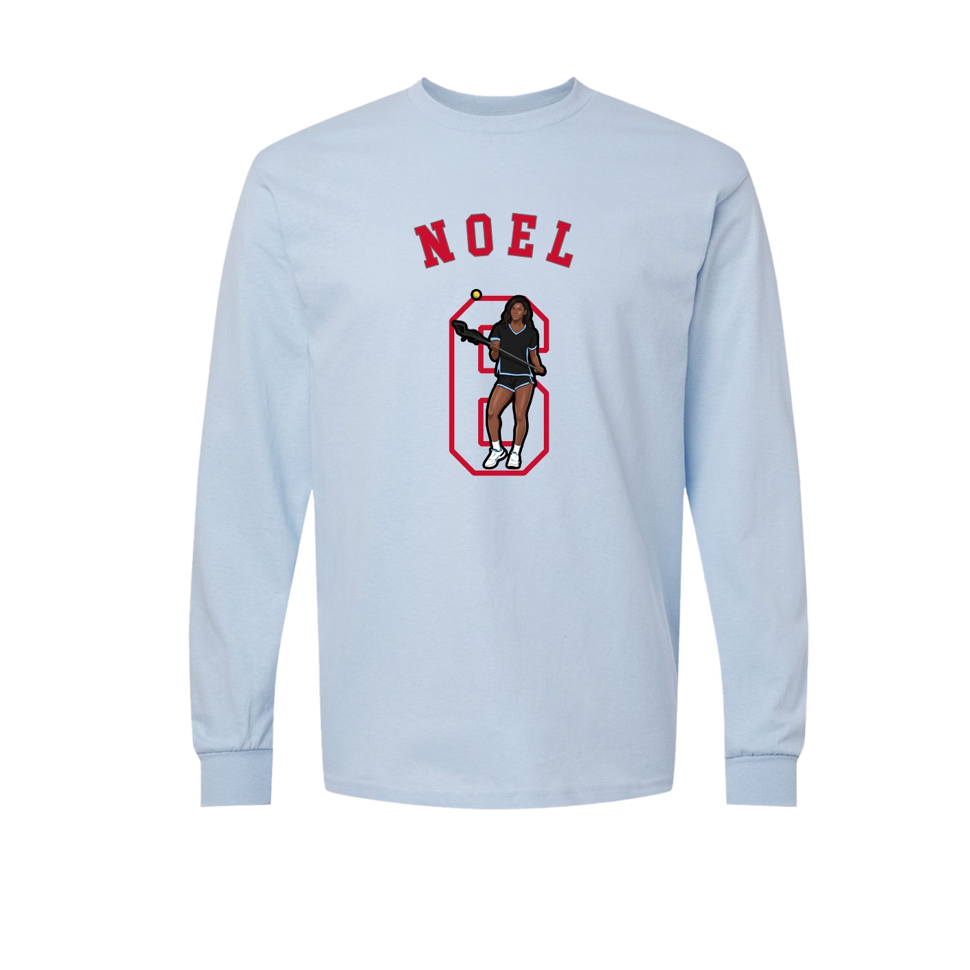 Long Sleeve Tee — Shirsey Arch in Light Blue