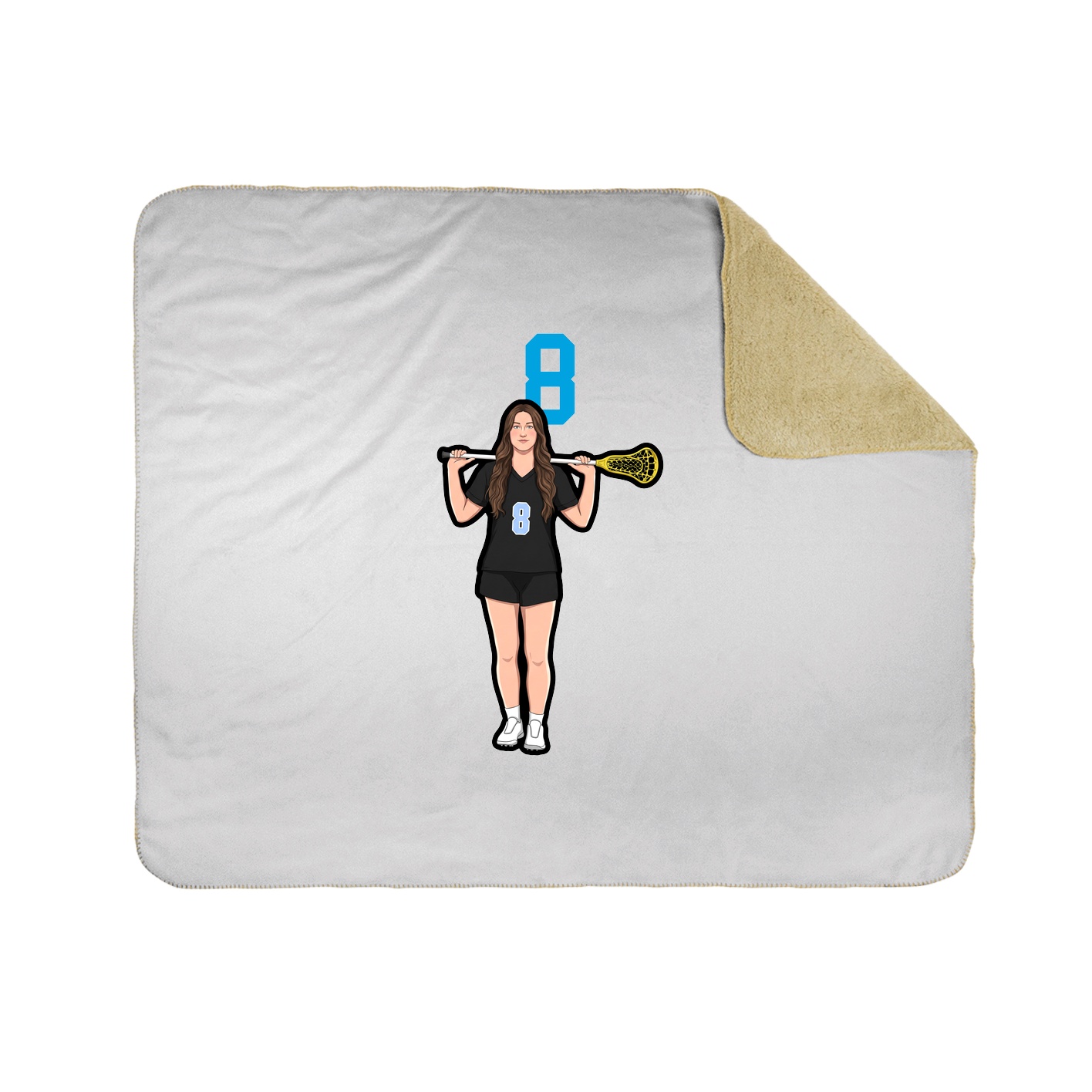 Throw Blanket — Number Top in White