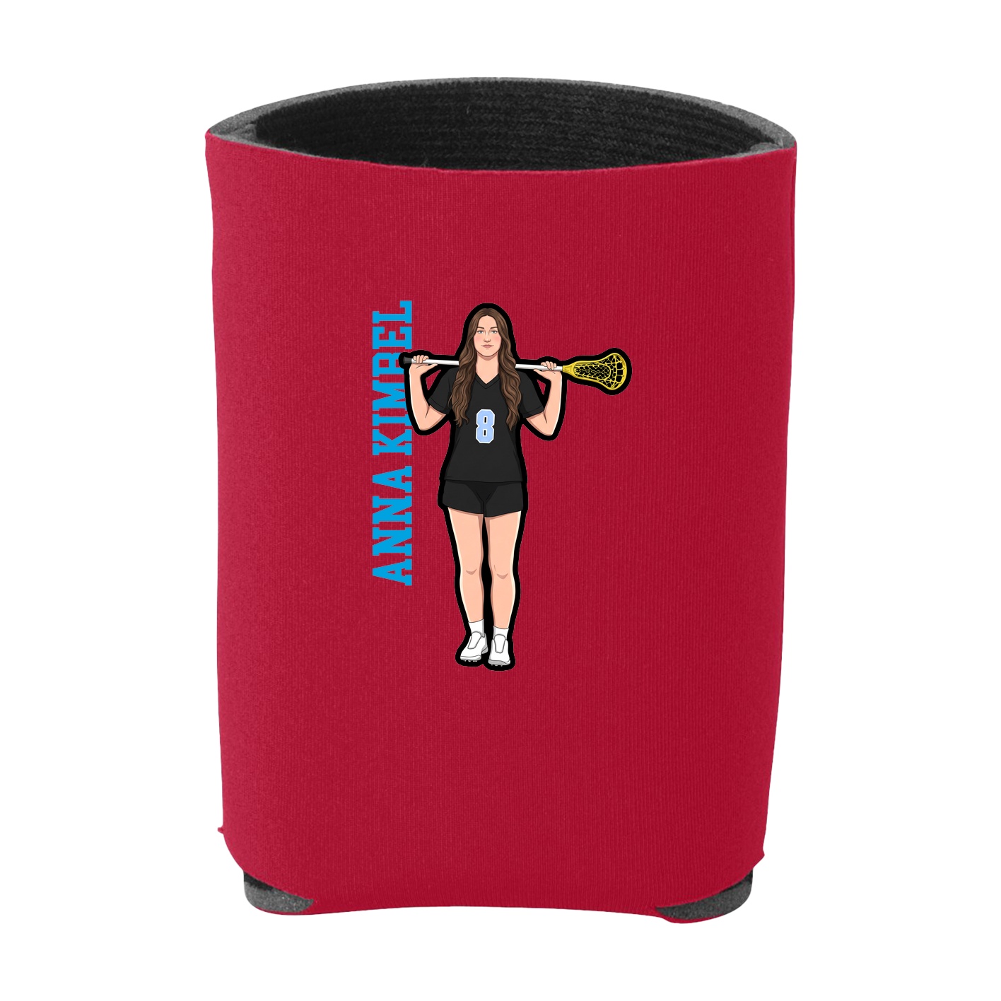 Can Holder — Name Vertical in Red