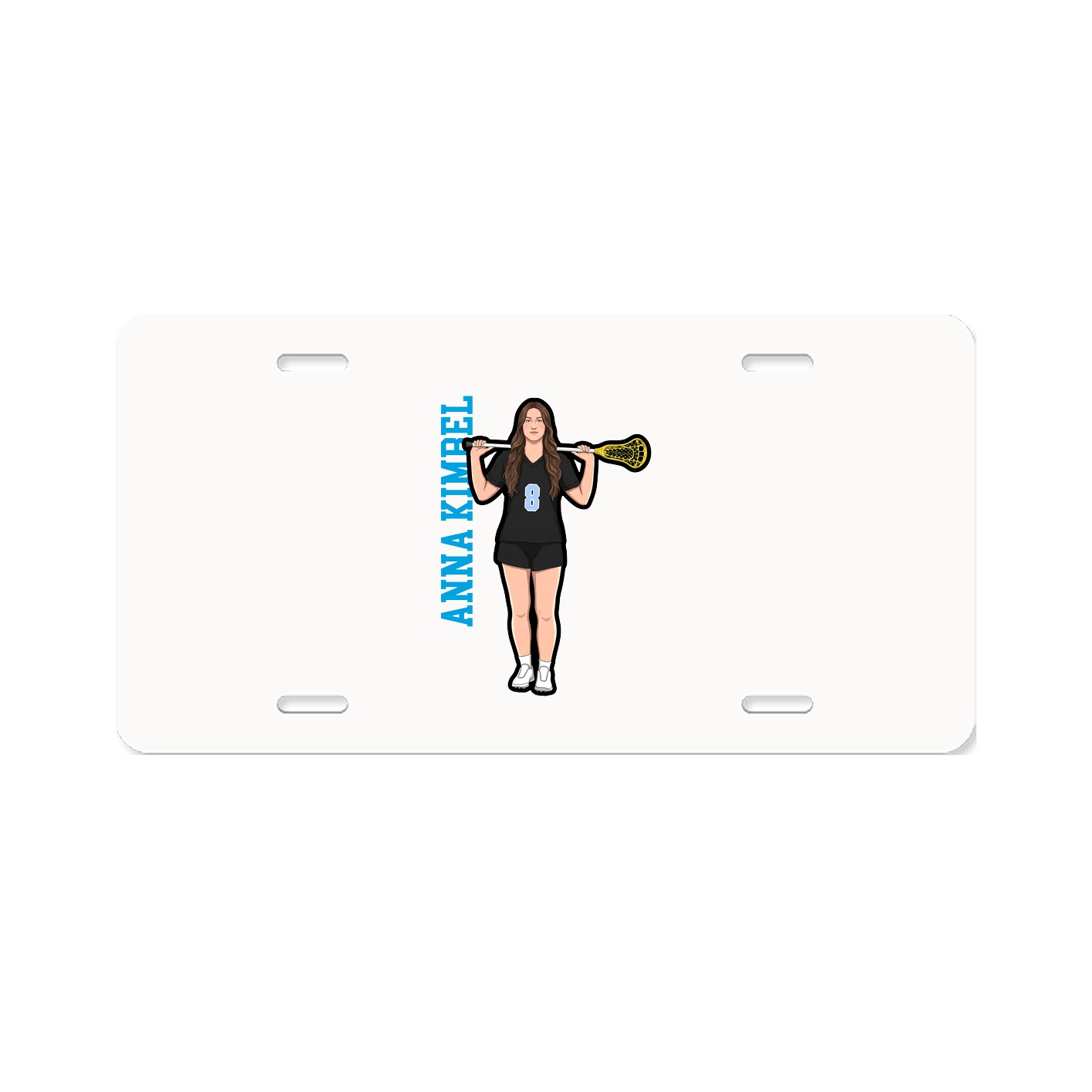 License Plate — Name Vertical in Classic