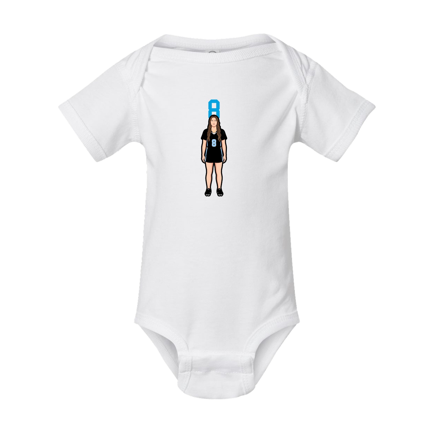 Baby Onesie — Number Top in White