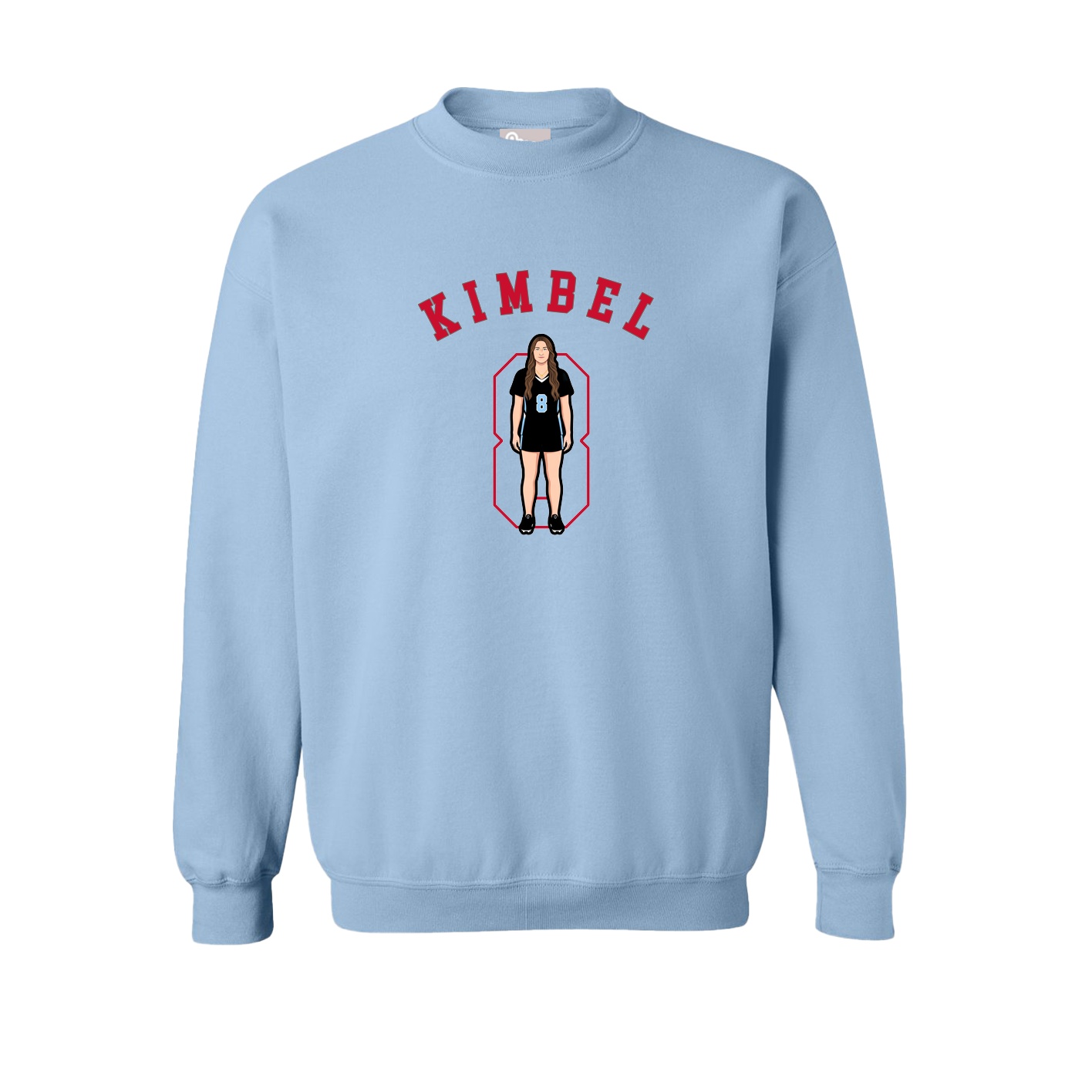 Fleece Crew — Shirsey Arch in Light Blue