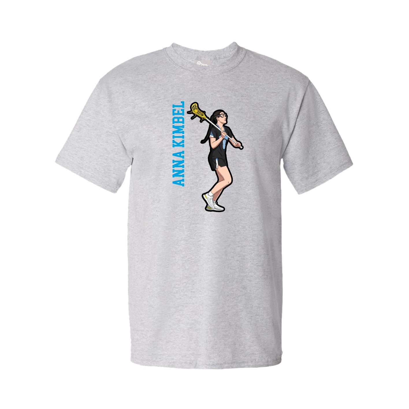 Youth Tee — Name Vertical in Grey