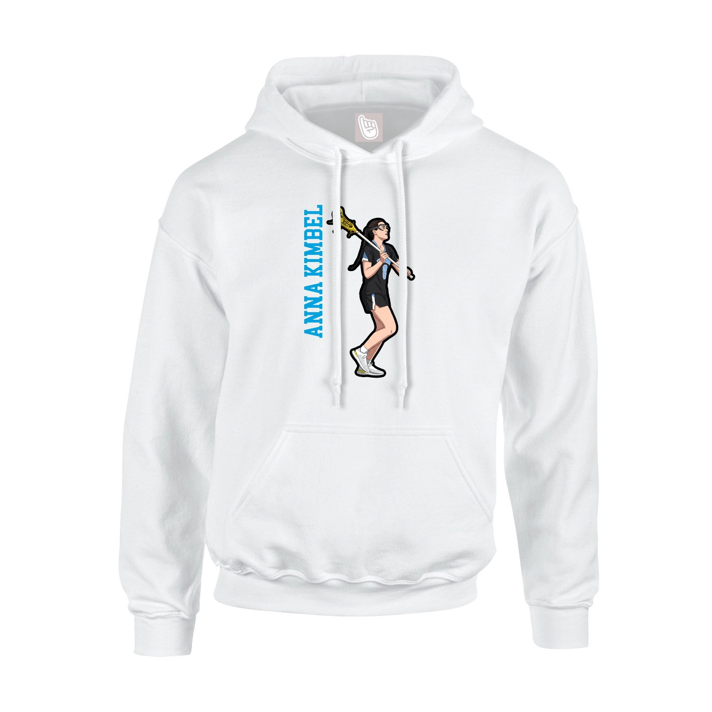Youth Hoodie — Name Vertical in White