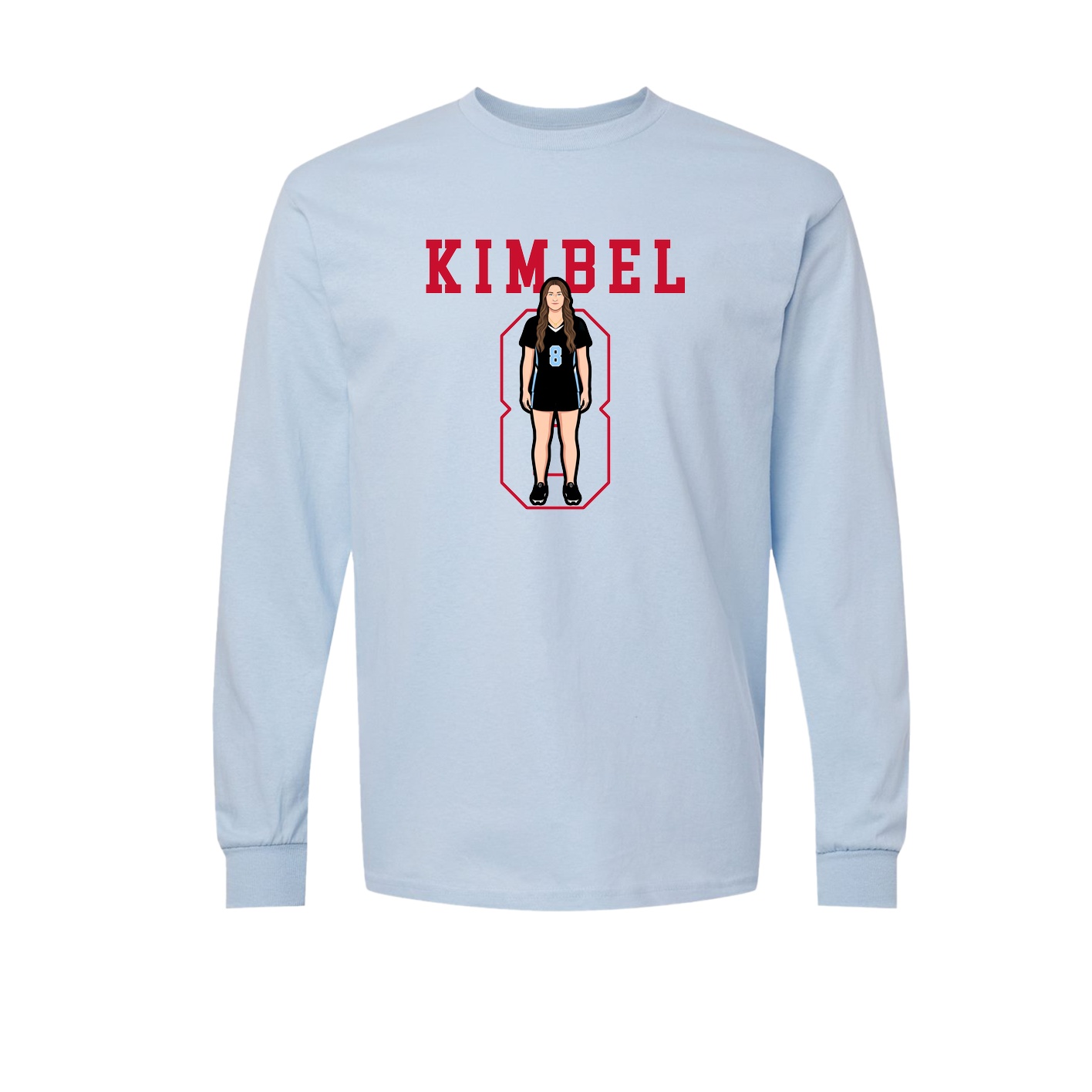 Long Sleeve Tee — Shirsey in Light Blue