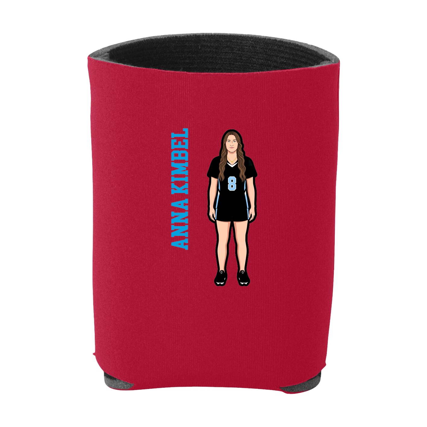 Can Holder — Name Vertical in Red