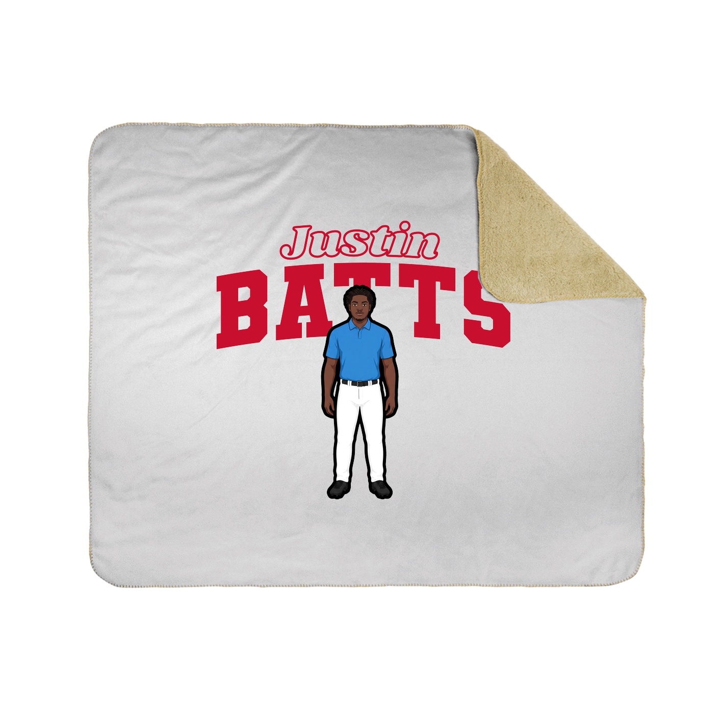 Throw Blanket — Name Arch in White