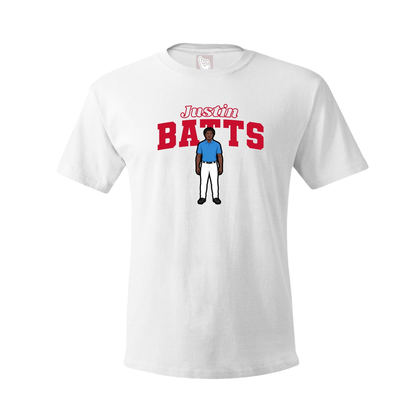 Youth Tee — Name Arch in White