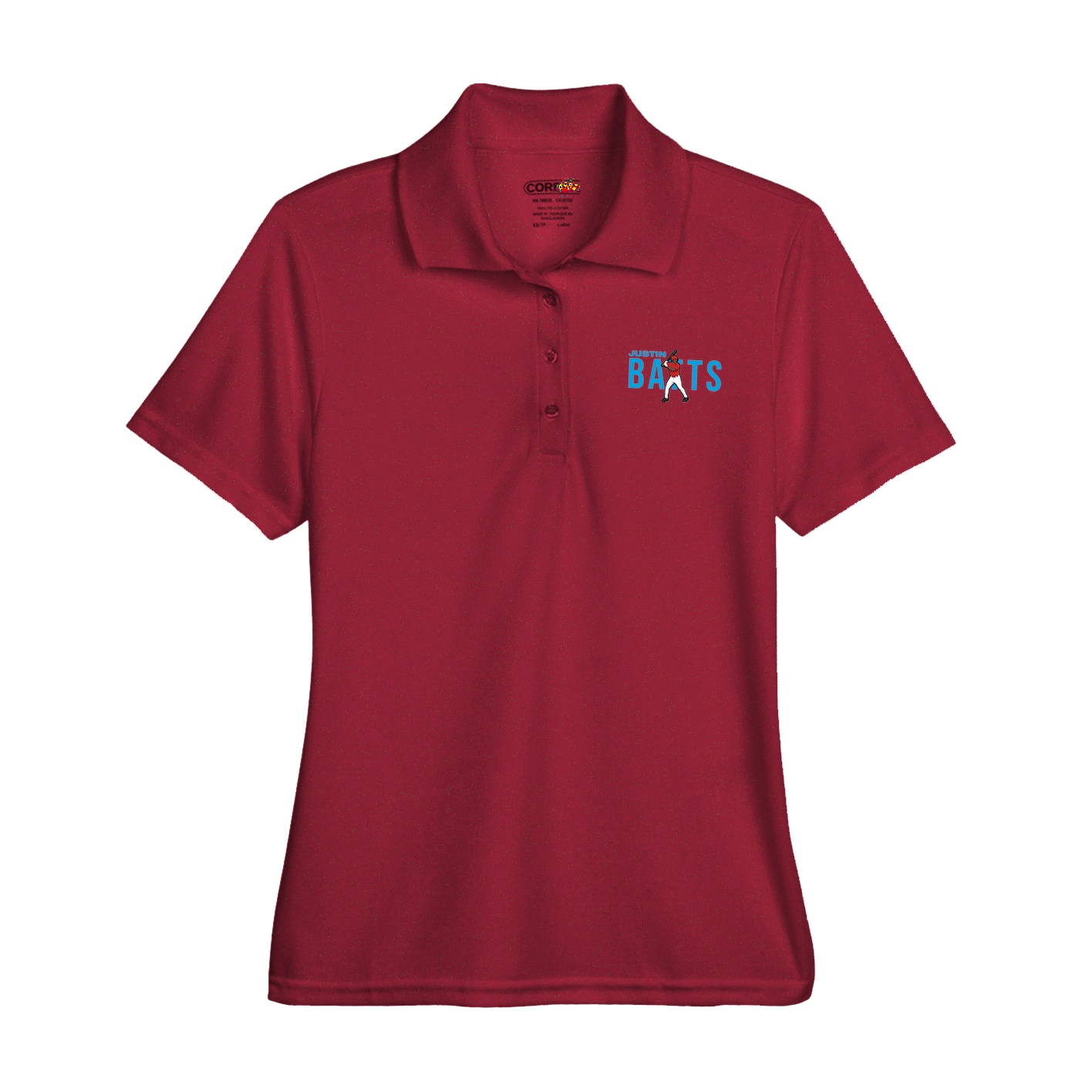 Womens Performance Polo — Player Name in Red