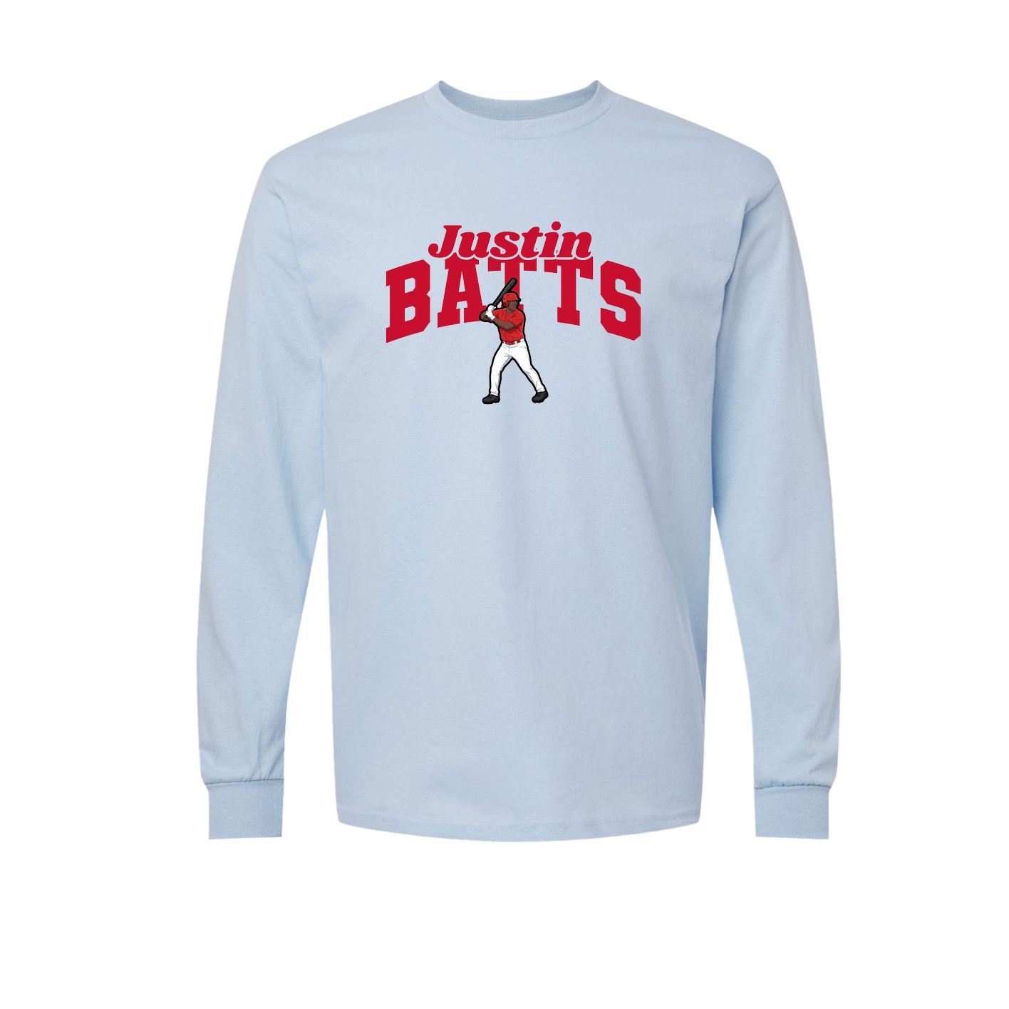 Long Sleeve Tee — Signature Arch in Light Blue
