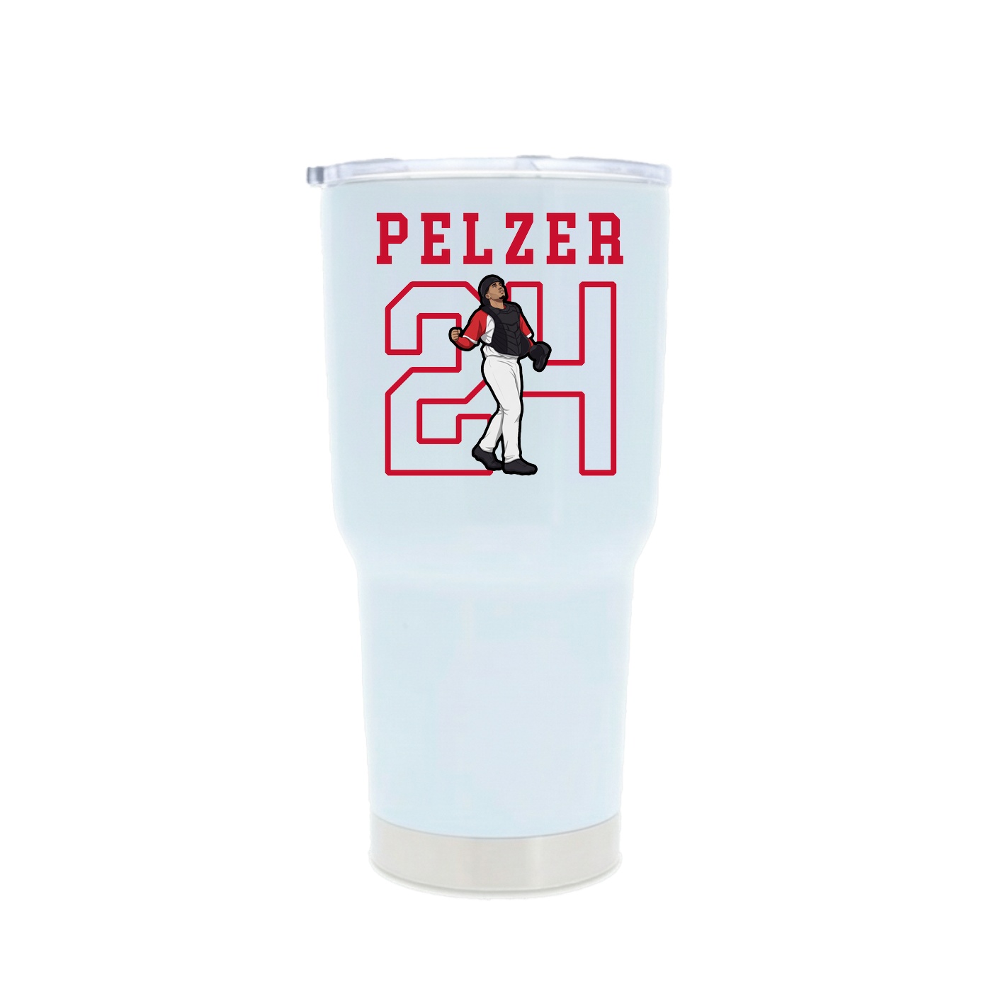 30oz Stainless Steel Tumbler — Shirsey in White
