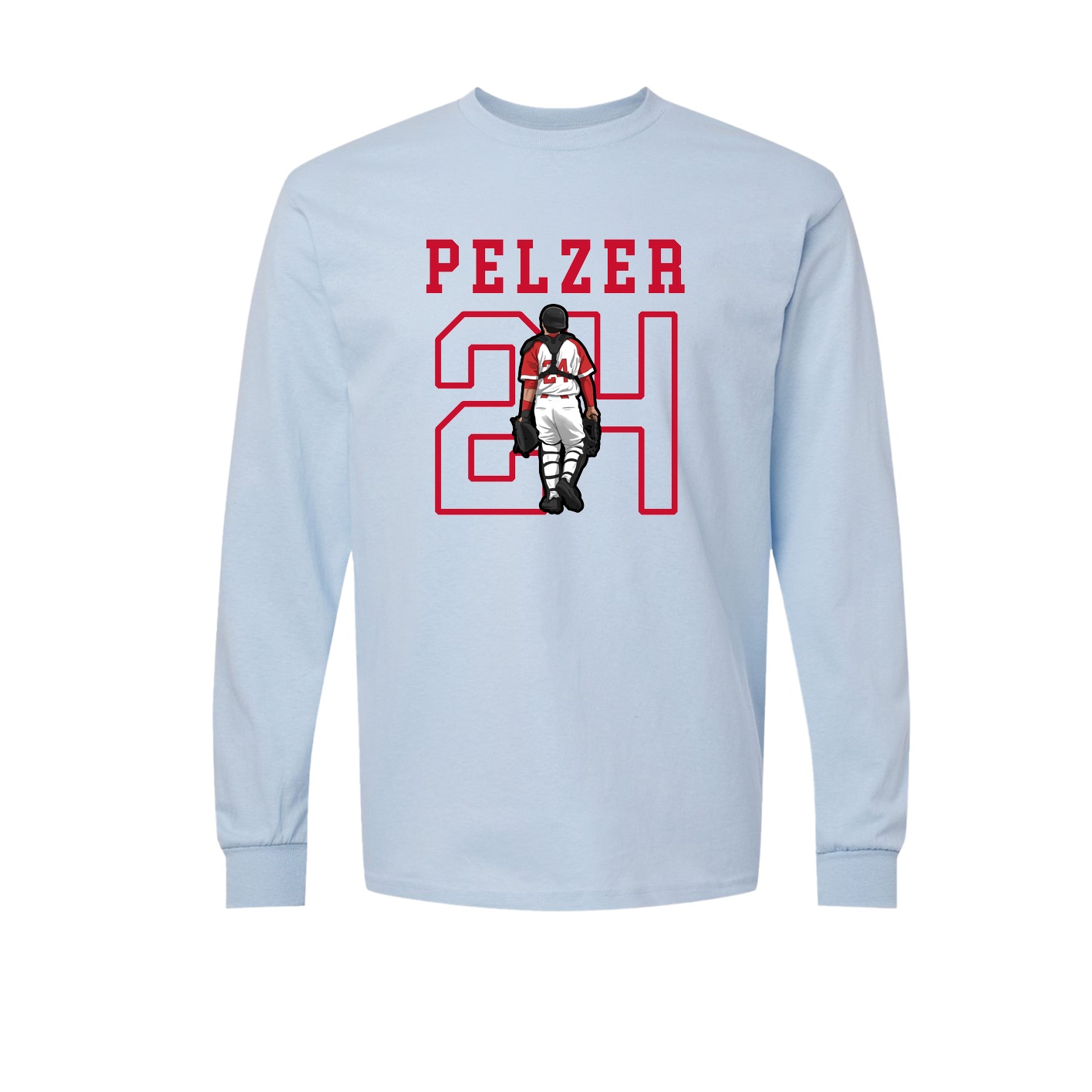 Long Sleeve Tee — Shirsey in Light Blue