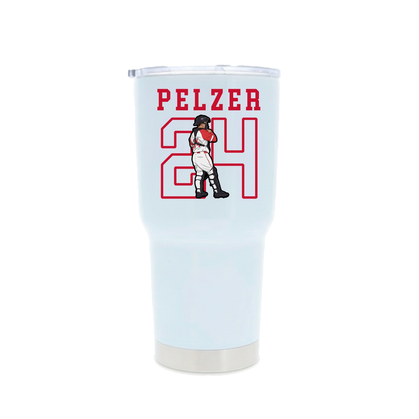 30oz Stainless Steel Tumbler — Shirsey in White