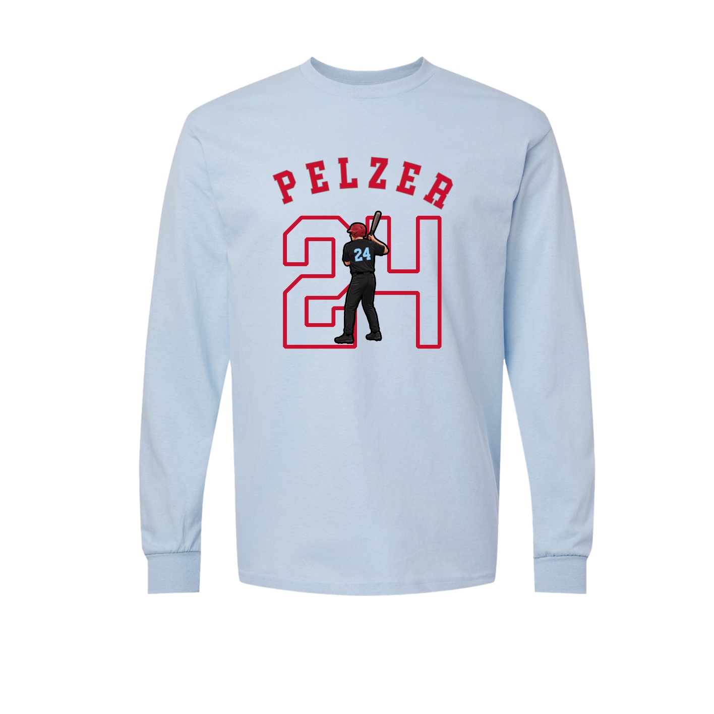 Long Sleeve Tee — Shirsey Arch in Light Blue