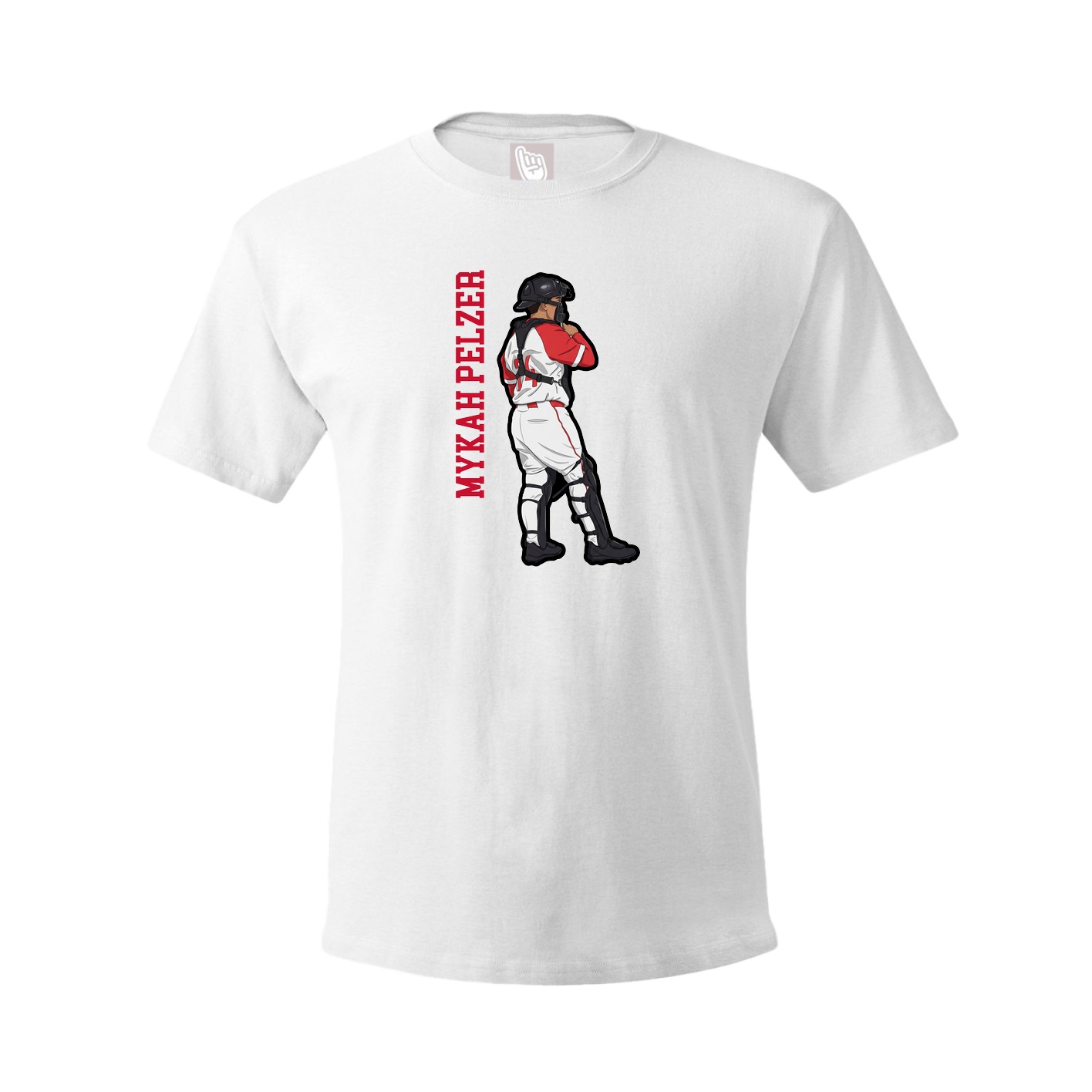 Youth Tee — Name Vertical in White