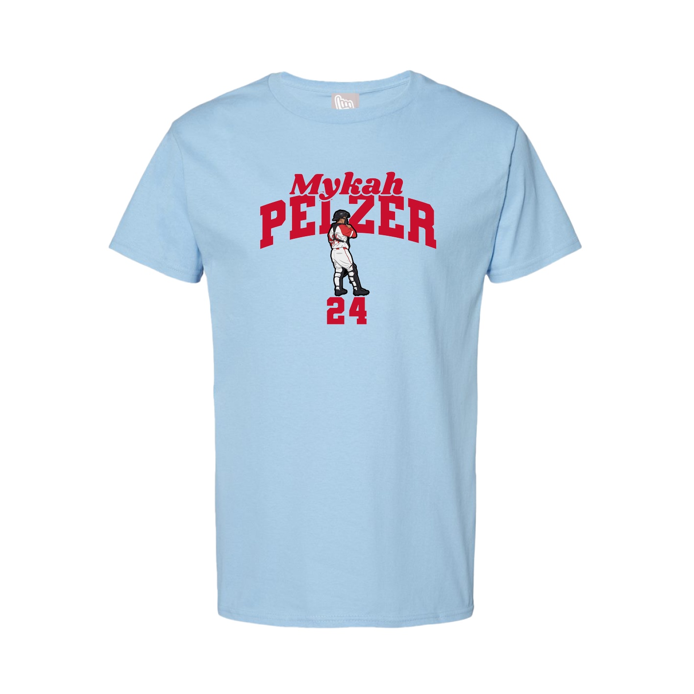 Youth Tee — Signature Arch in Light Blue