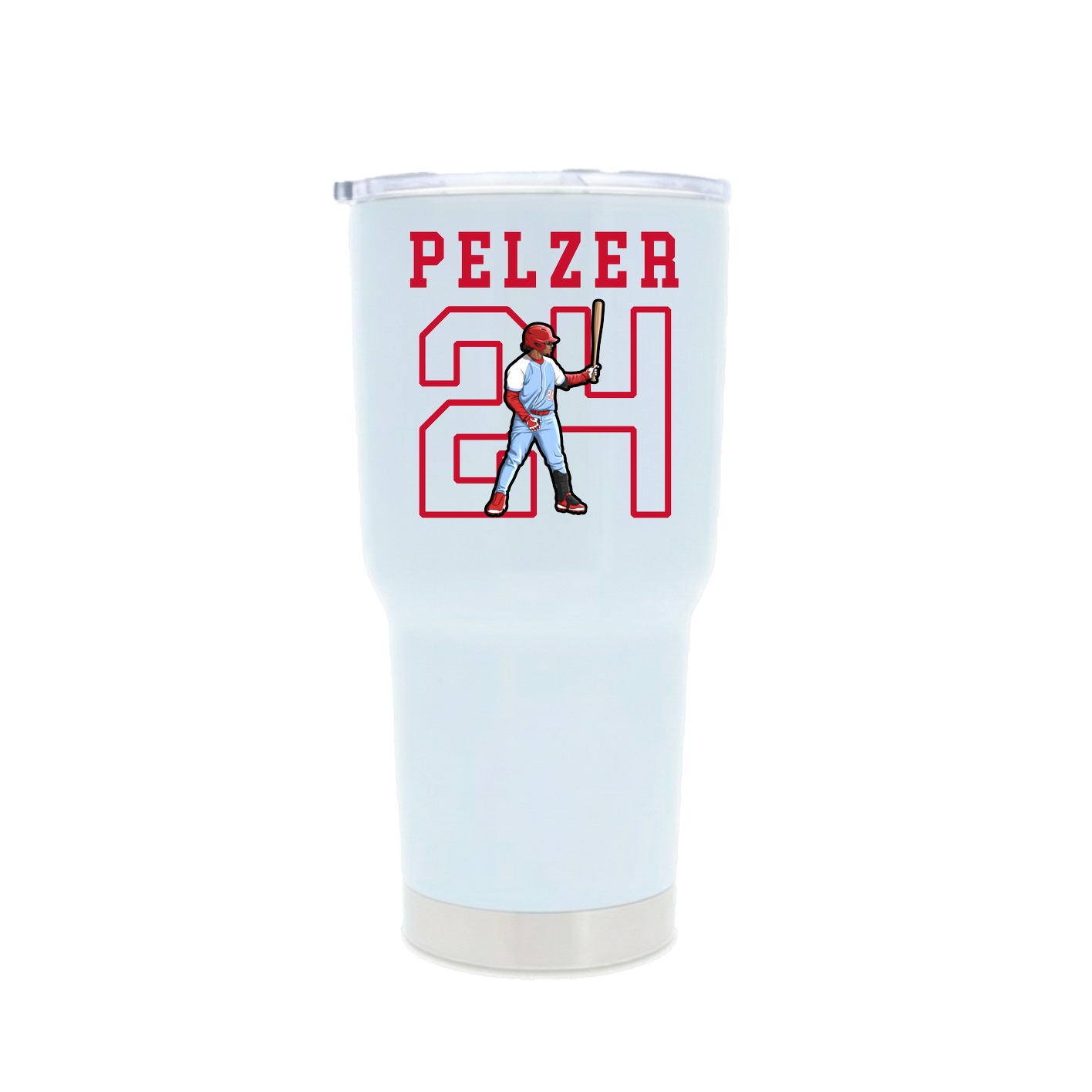 30oz Stainless Steel Tumbler — Shirsey in White