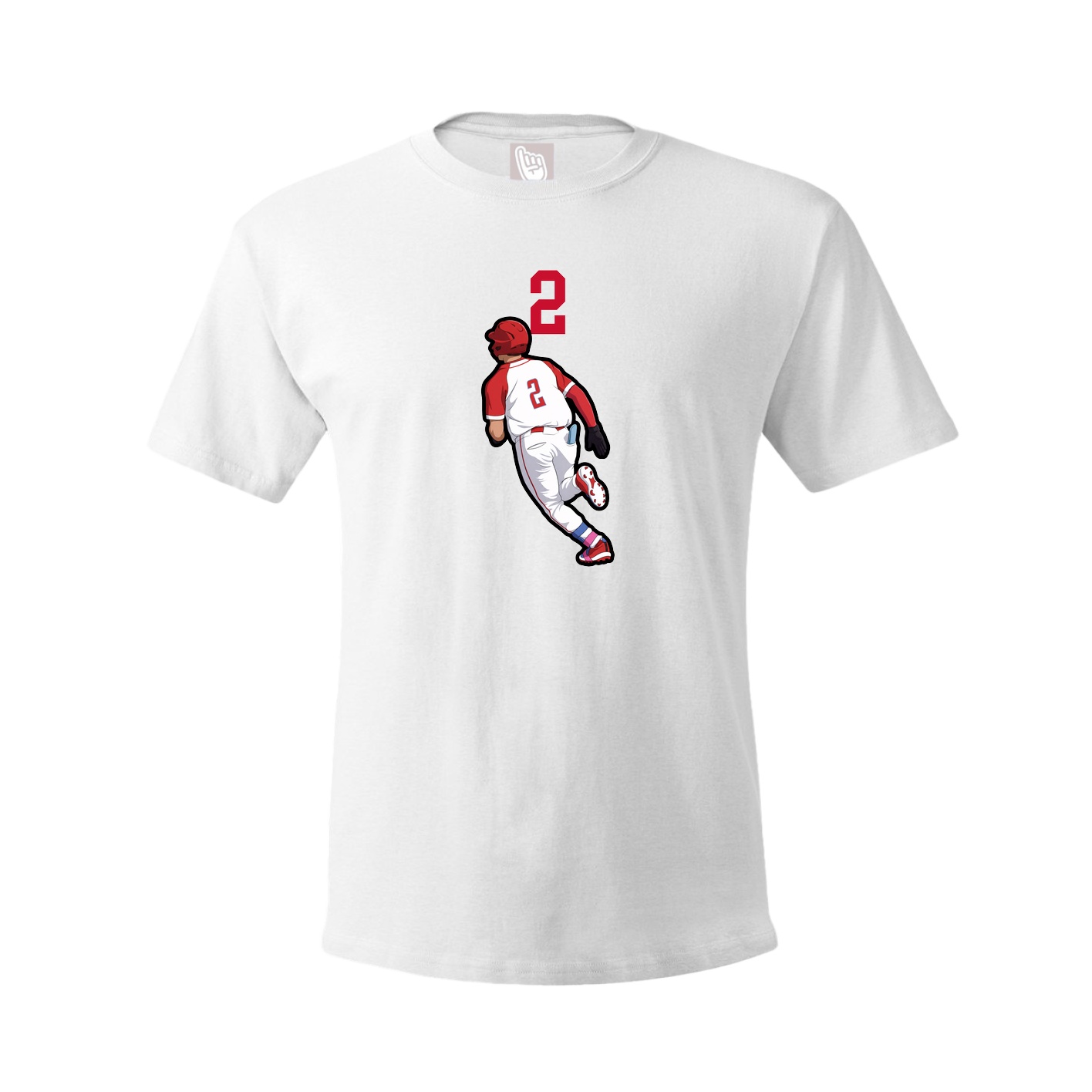 Youth Tee — Number Top in White