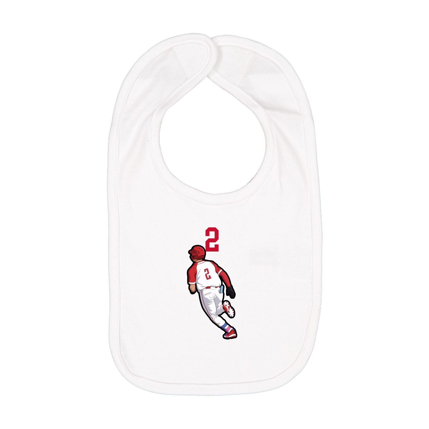 Infant Bib — Number Top in White