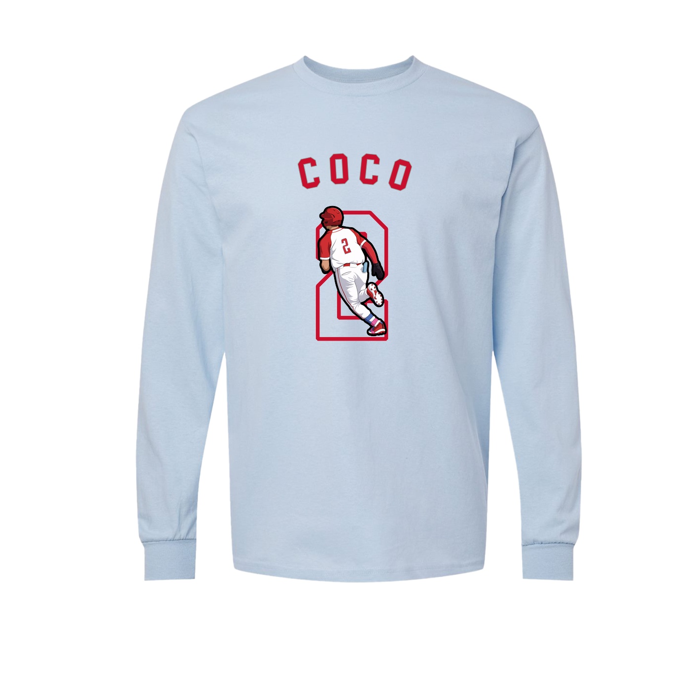 Long Sleeve Tee — Shirsey Arch in Light Blue
