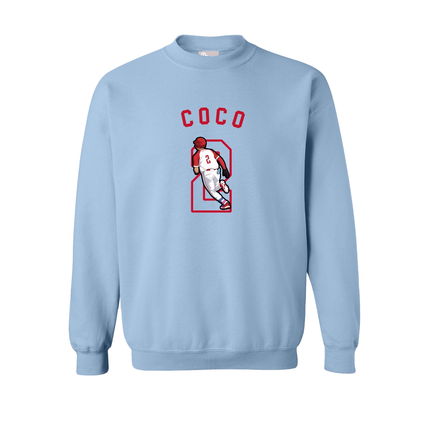 Fleece Crew — Shirsey Arch in Light Blue