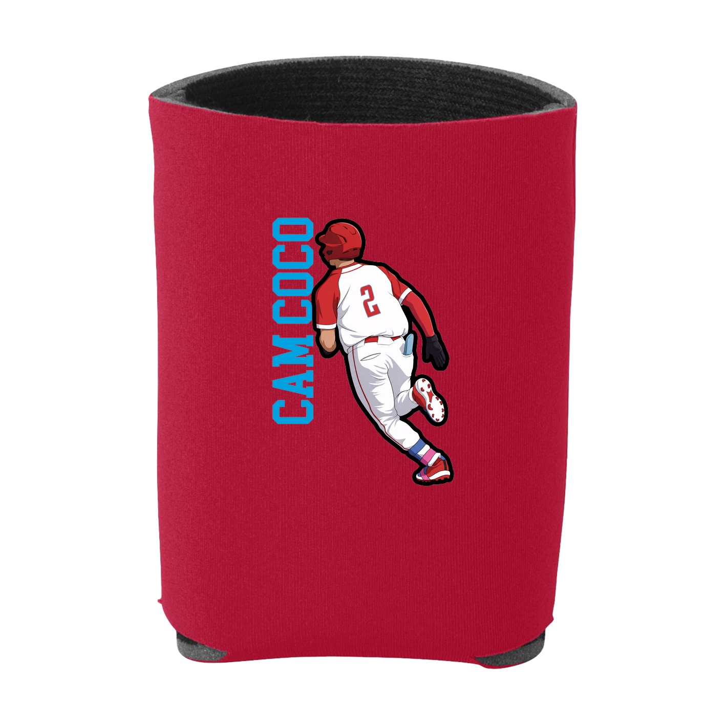 Can Holder — Name Vertical in Red