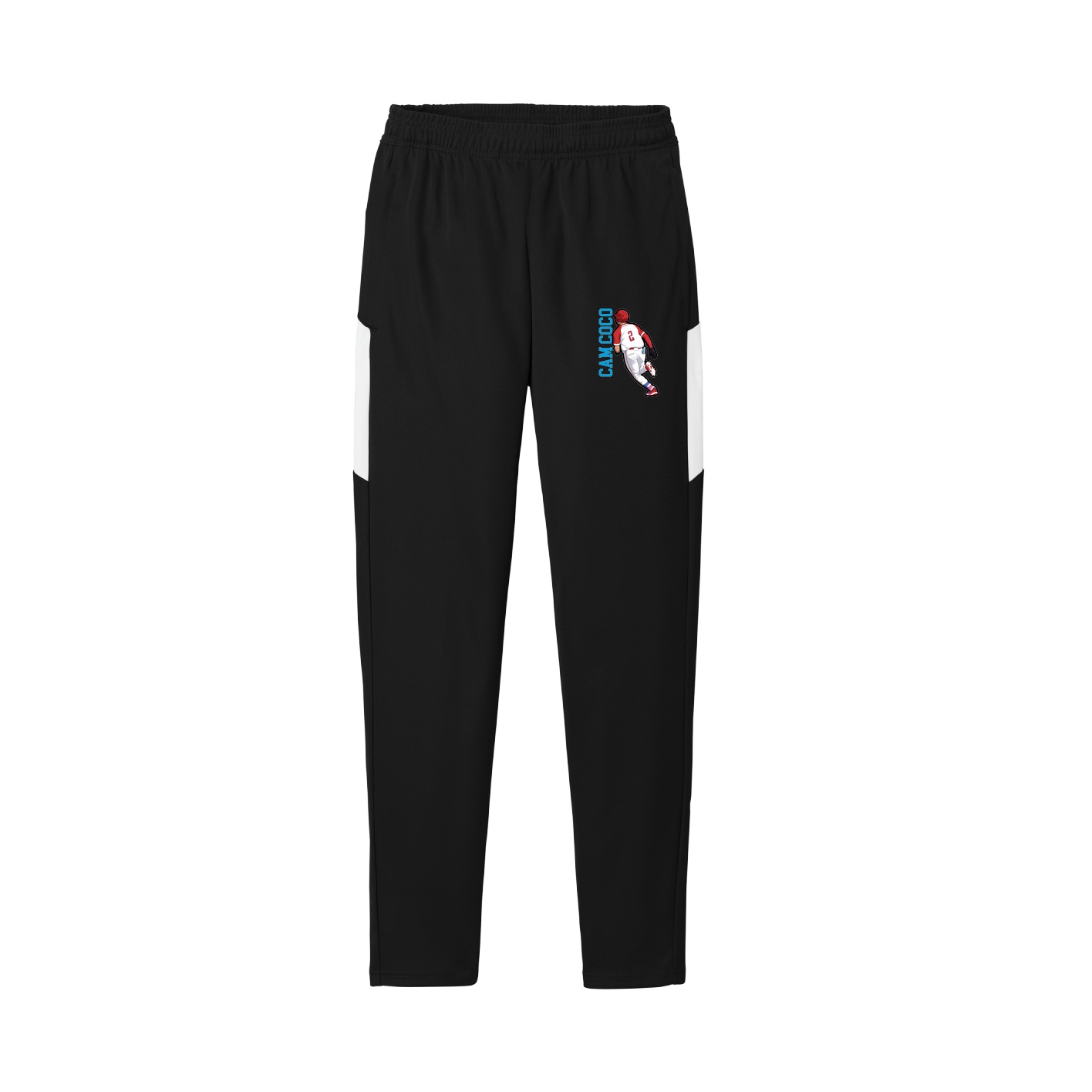 Team Travel Pant — Name Vertical in Black/White