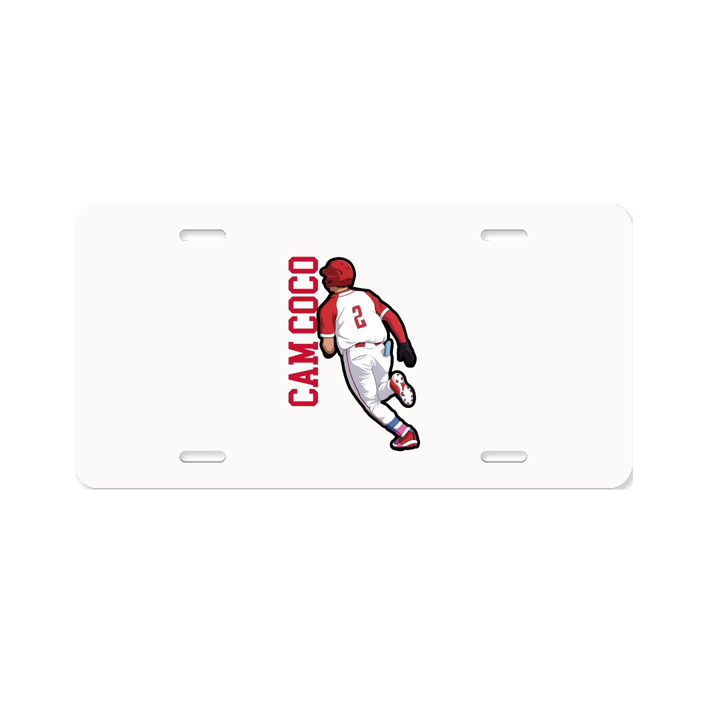 License Plate — Name Vertical in Classic