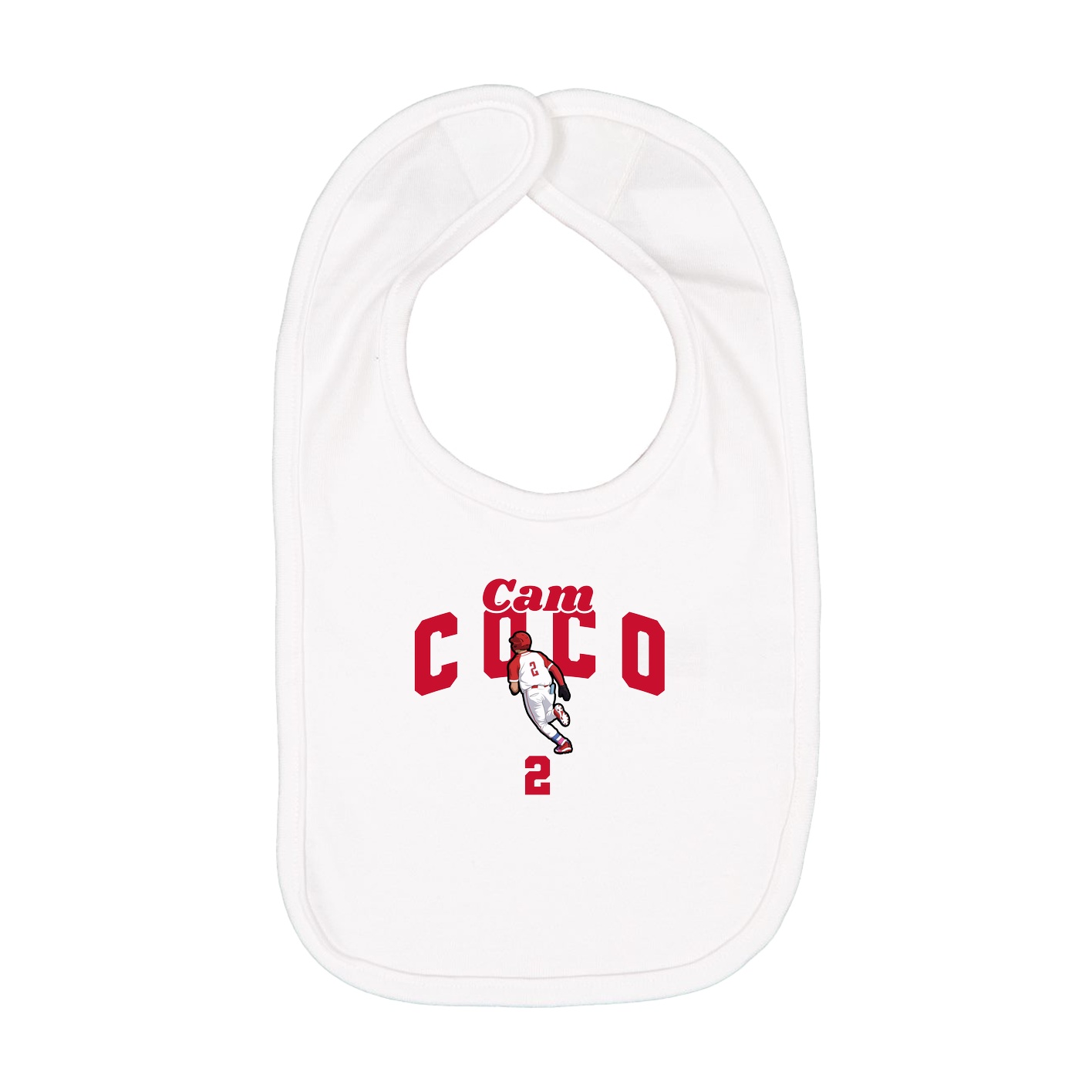 Infant Bib — Signature Arch in White