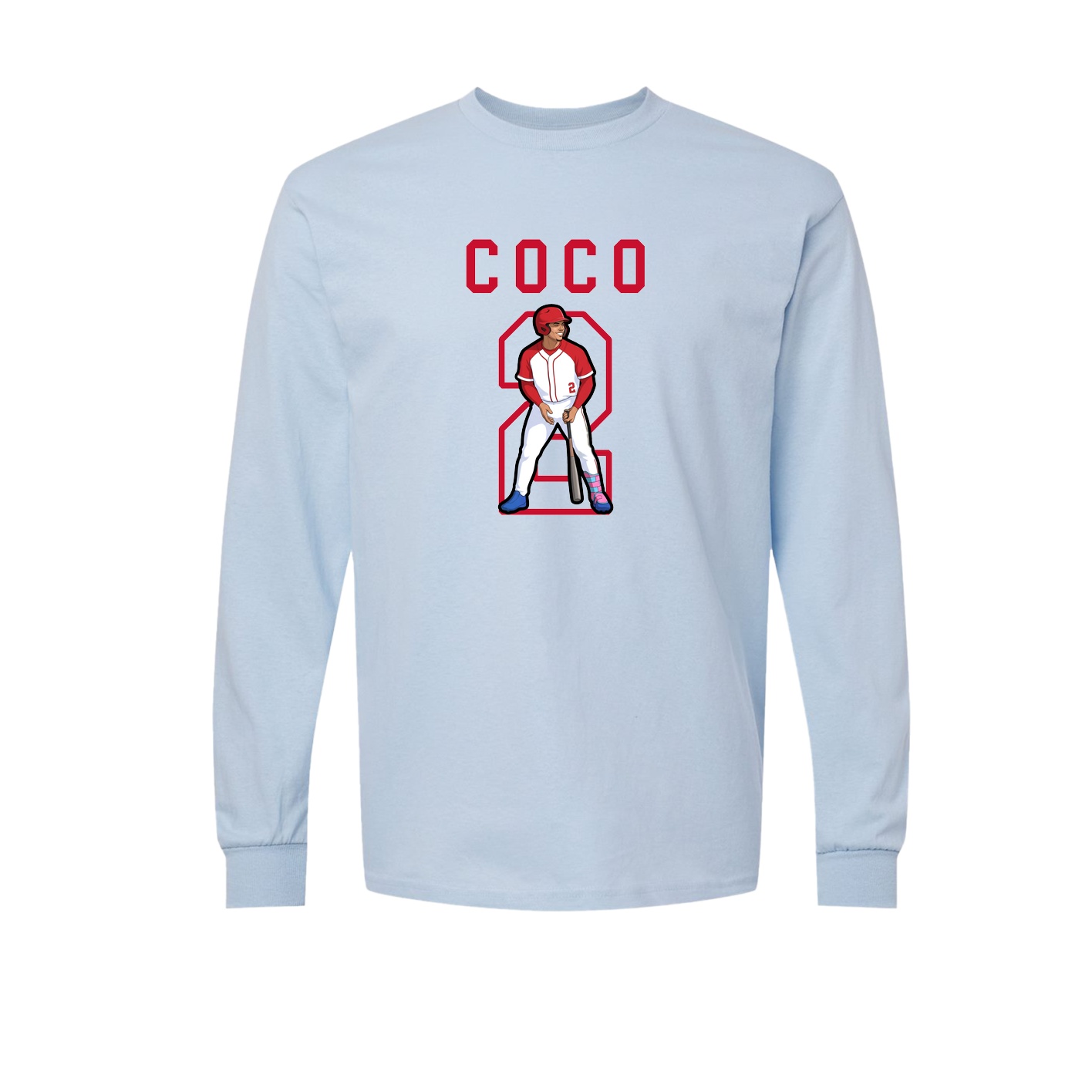 Long Sleeve Tee — Shirsey in Light Blue