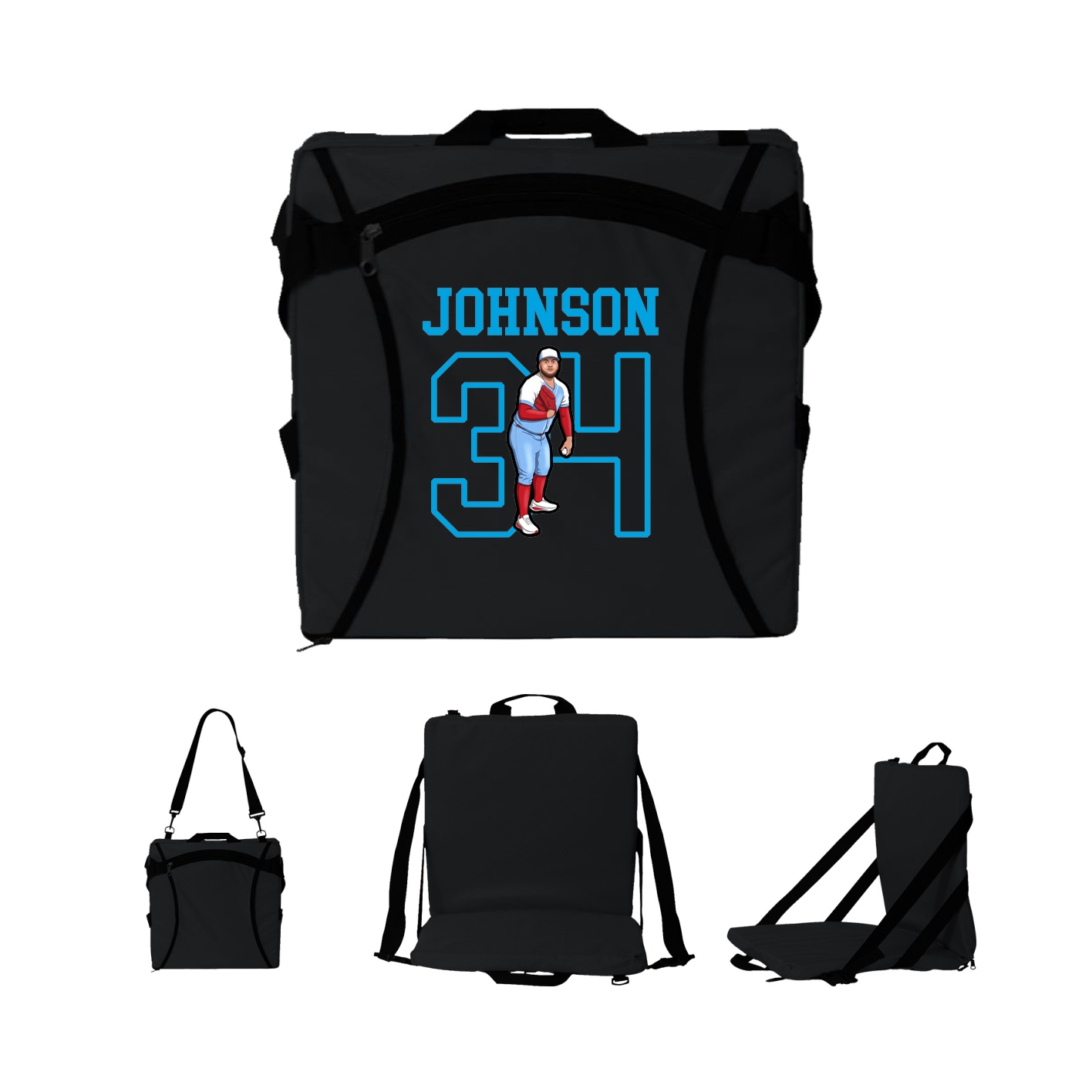Folding Stadium Seat — Shirsey in Black