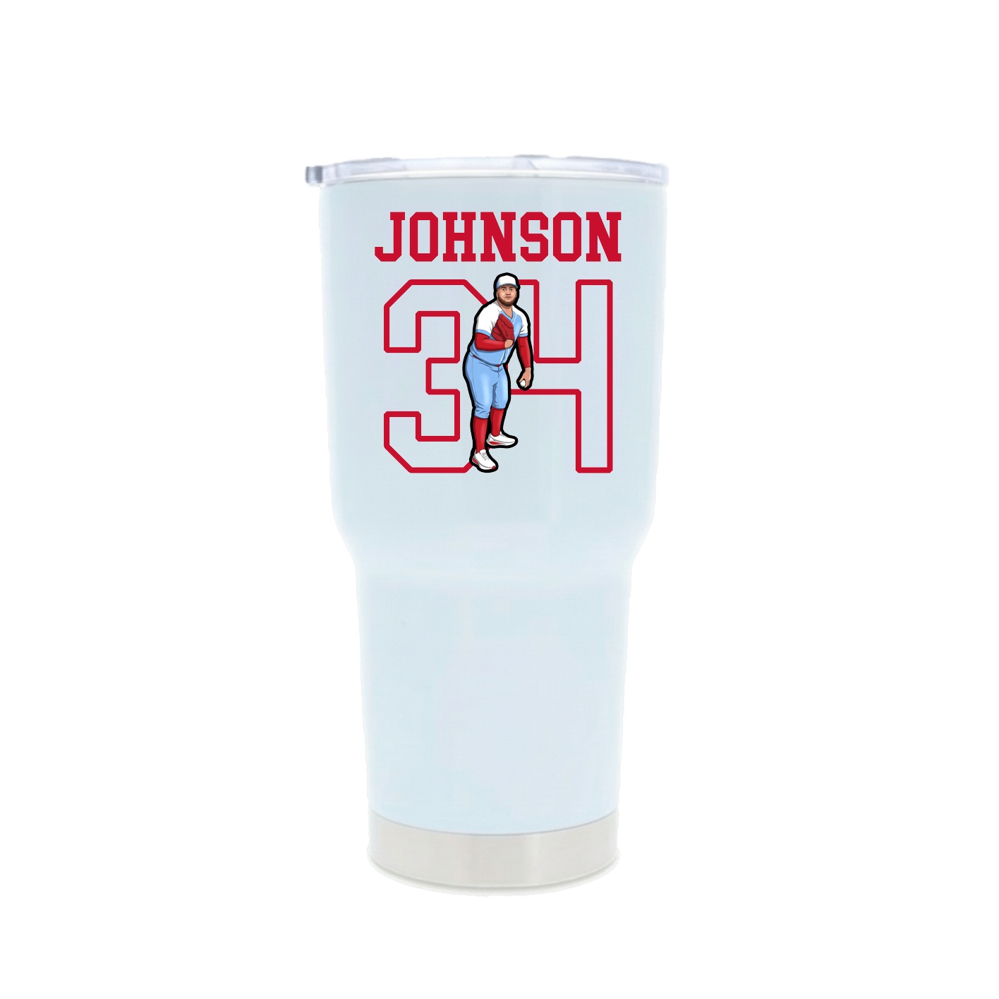 30oz Stainless Steel Tumbler — Shirsey in White