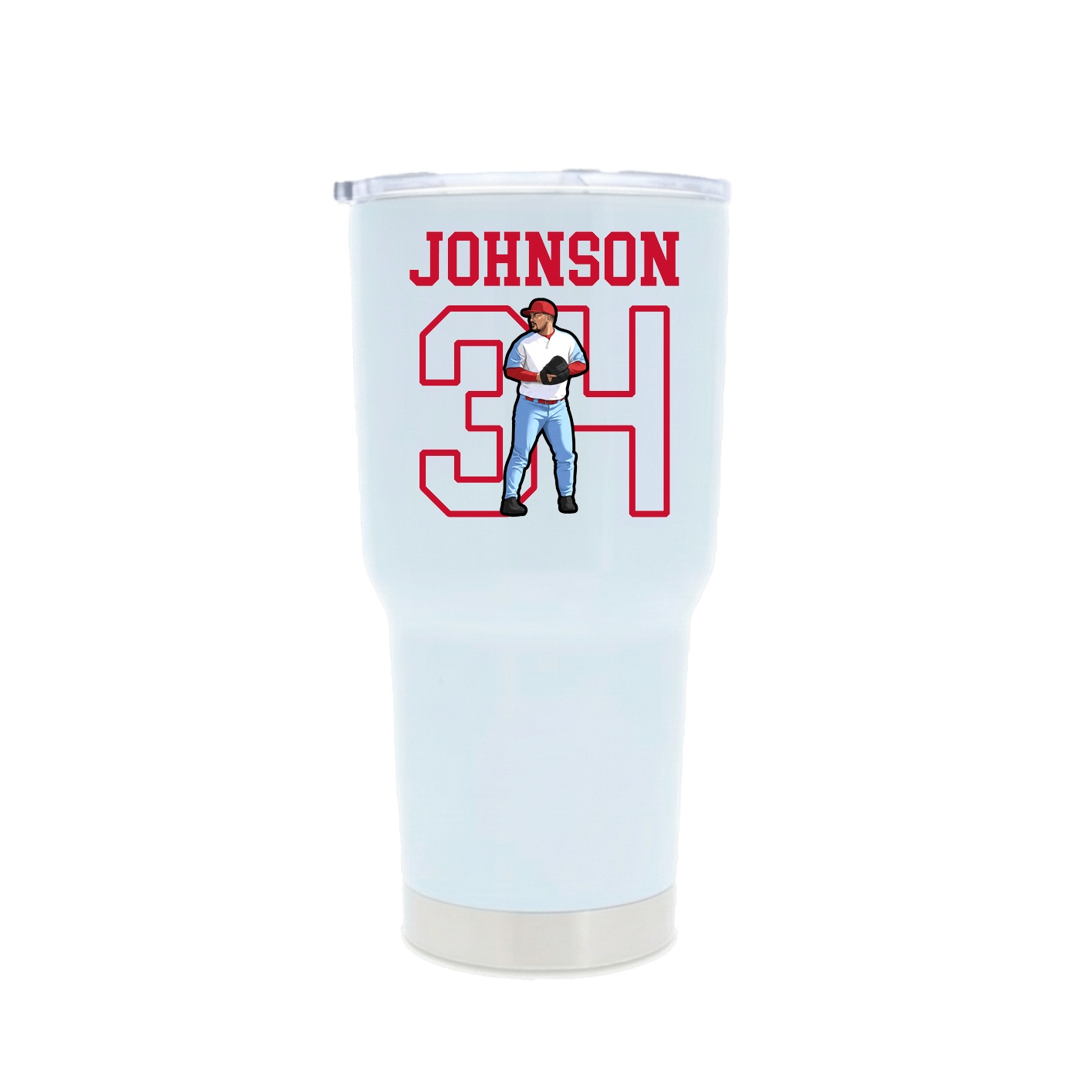 30oz Stainless Steel Tumbler — Shirsey in White