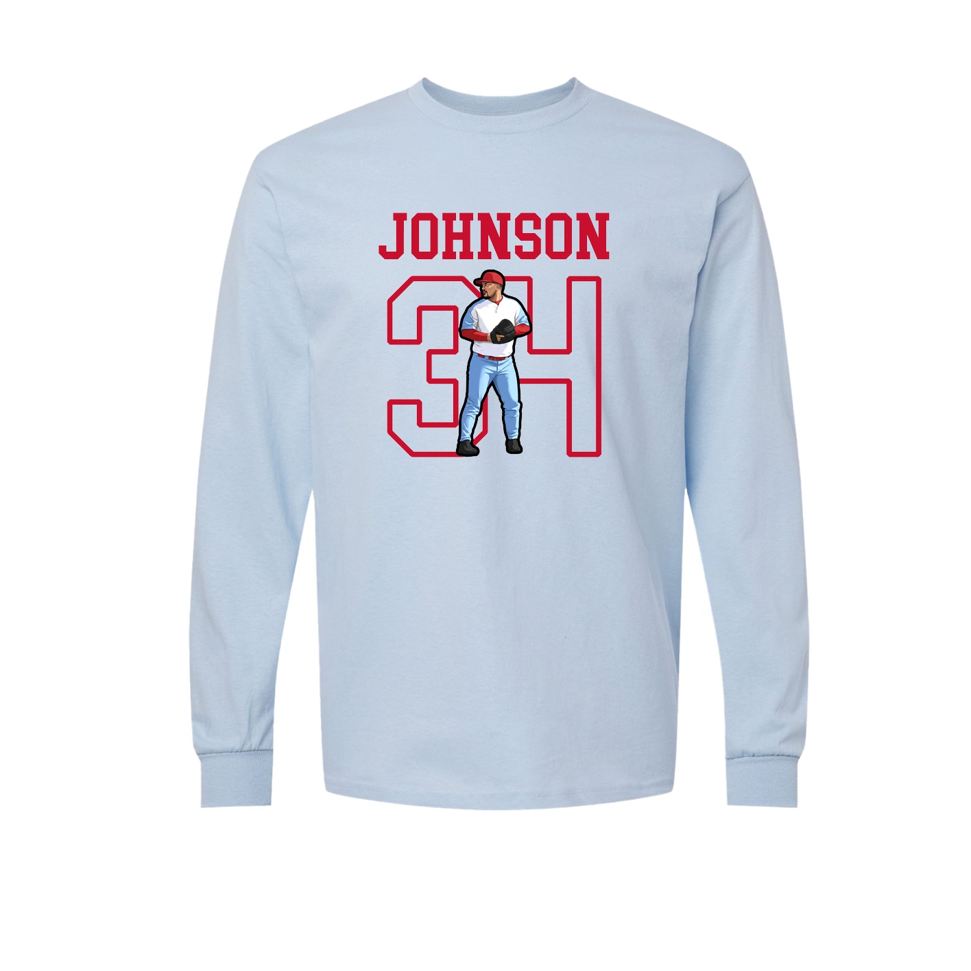 Long Sleeve Tee — Shirsey in Light Blue