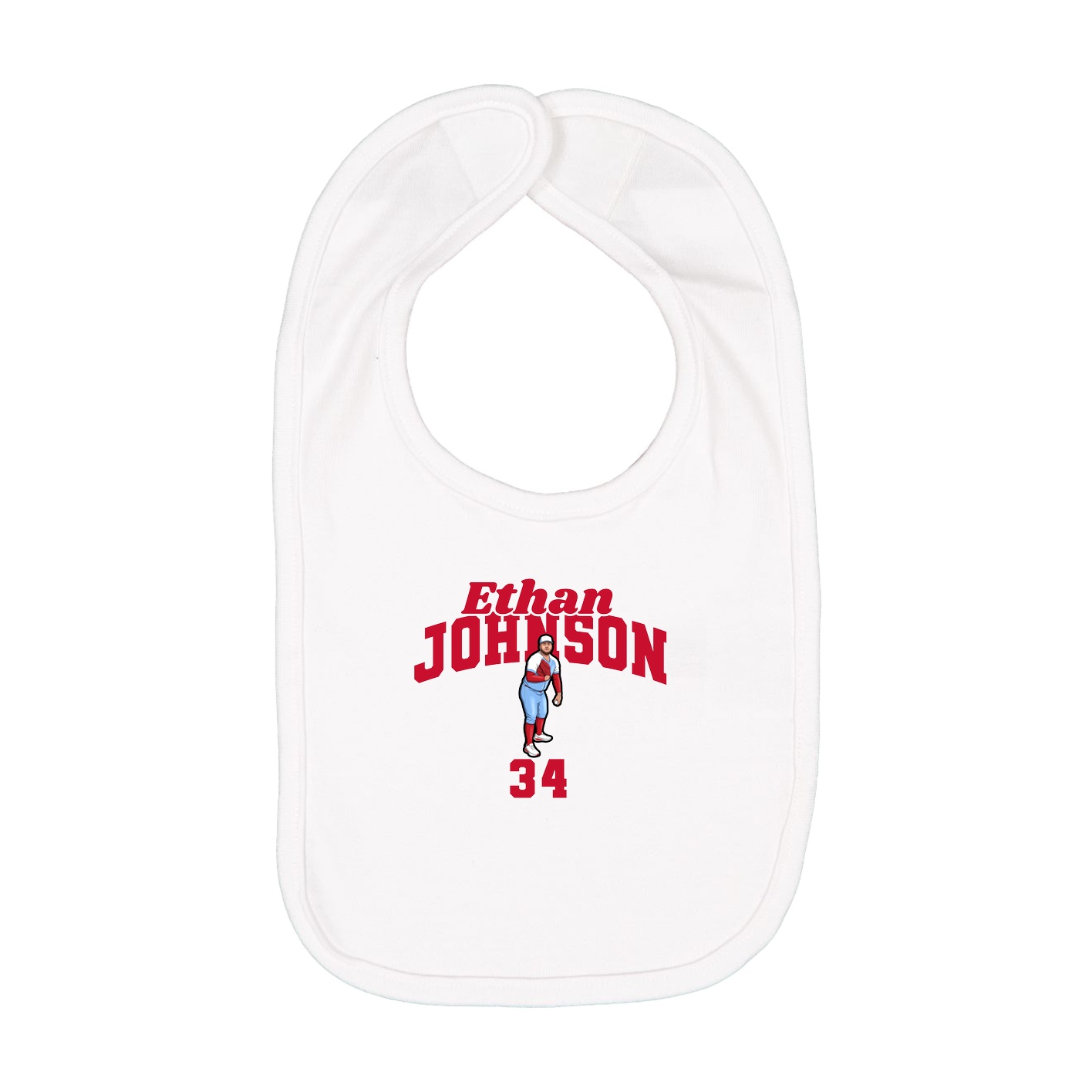 Infant Bib — Signature Arch in White